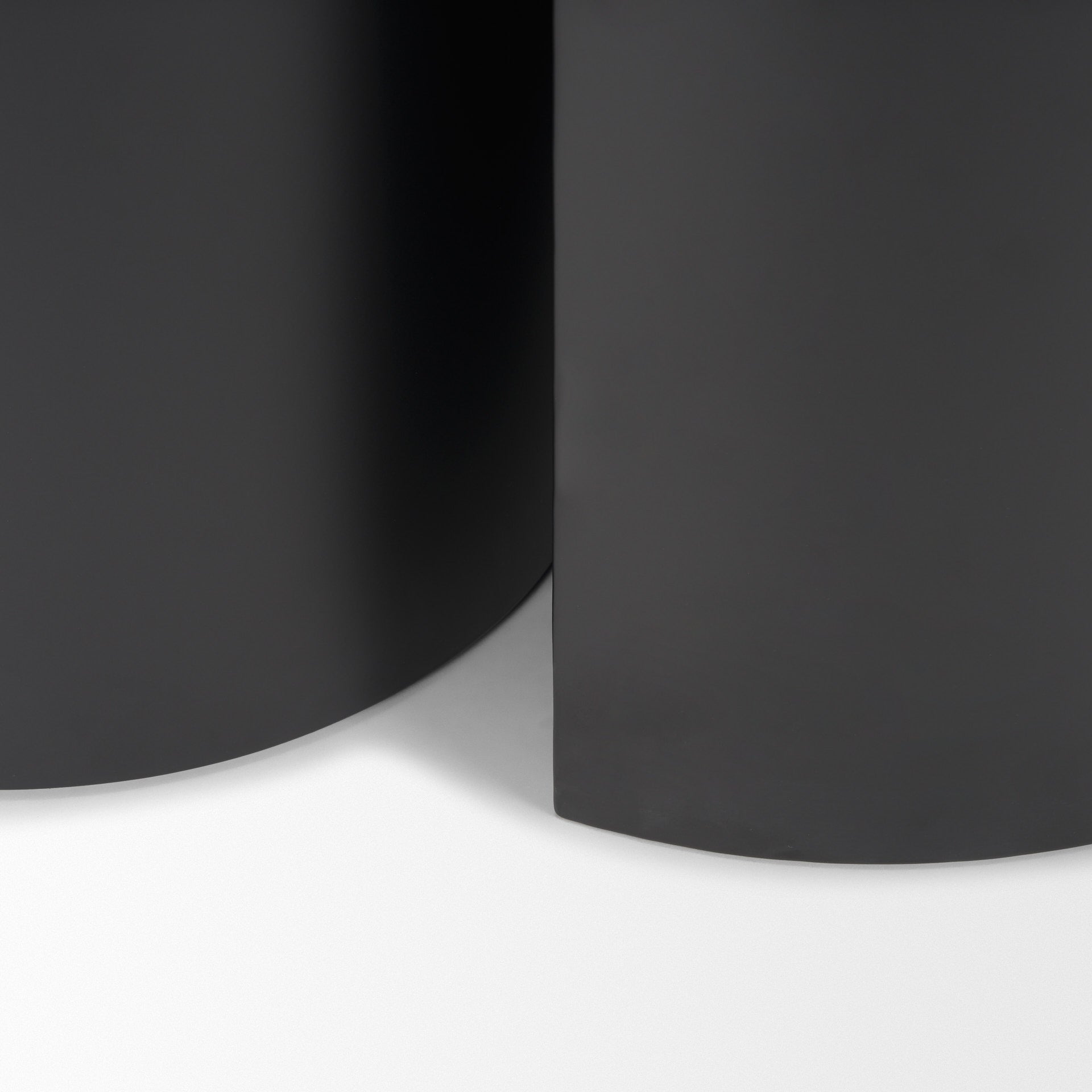 Varden Matte Black Metal w/ Dark Brown Wood Top Nesting Accent Tables - Central Designs