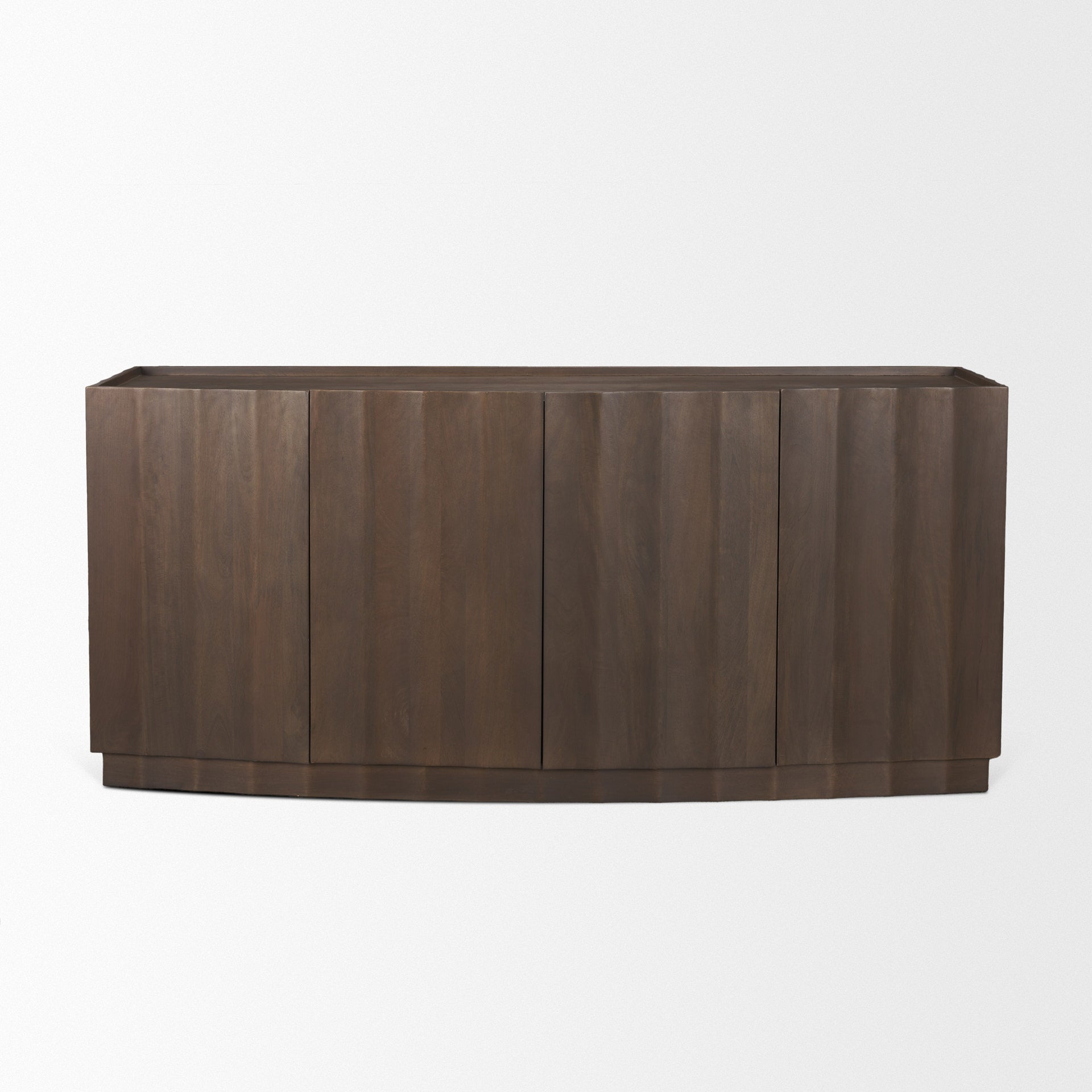 Swanson Dark Brown Wooden Scalloped Sideboard - Central Designs