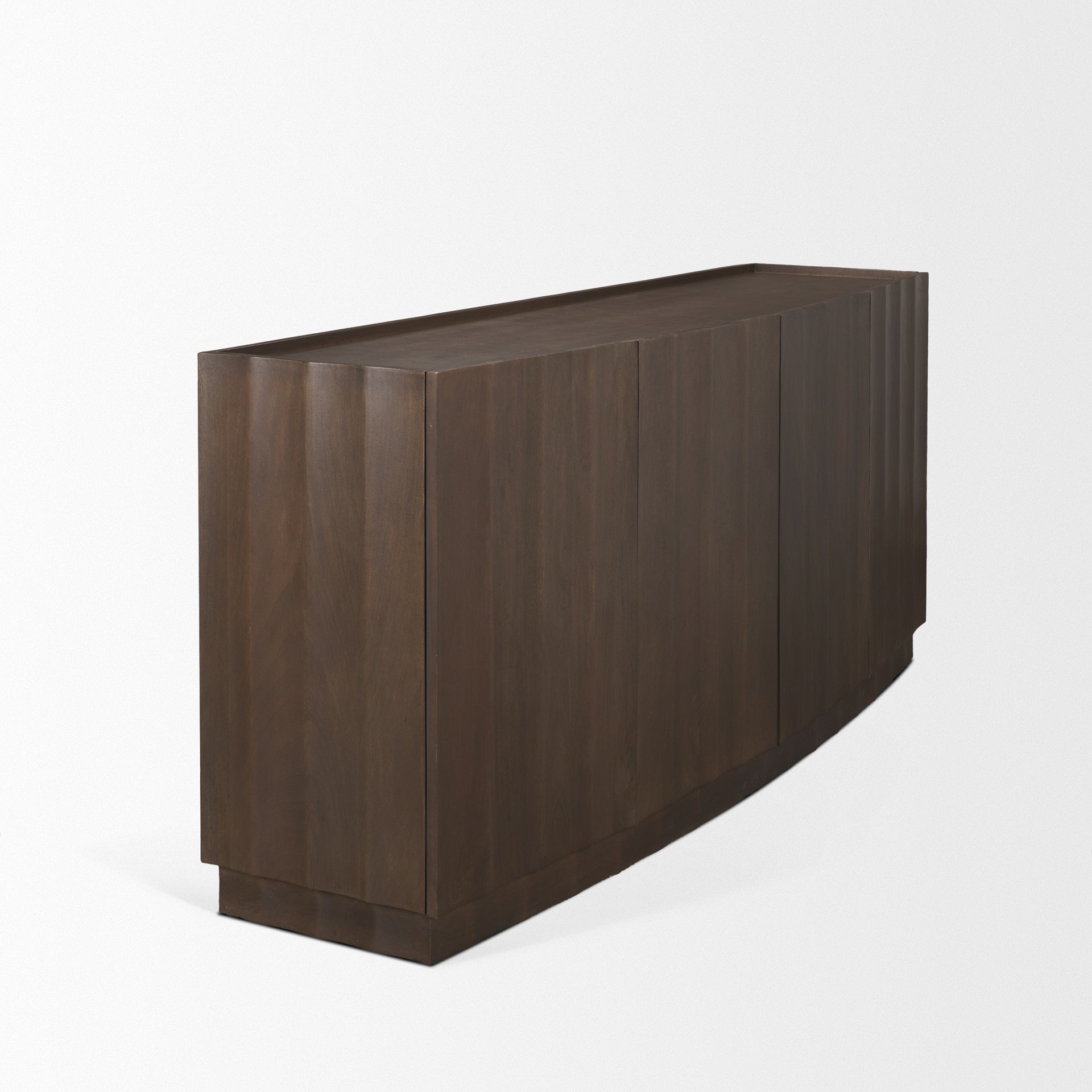 Swanson Dark Brown Wooden Scalloped Sideboard - Central Designs