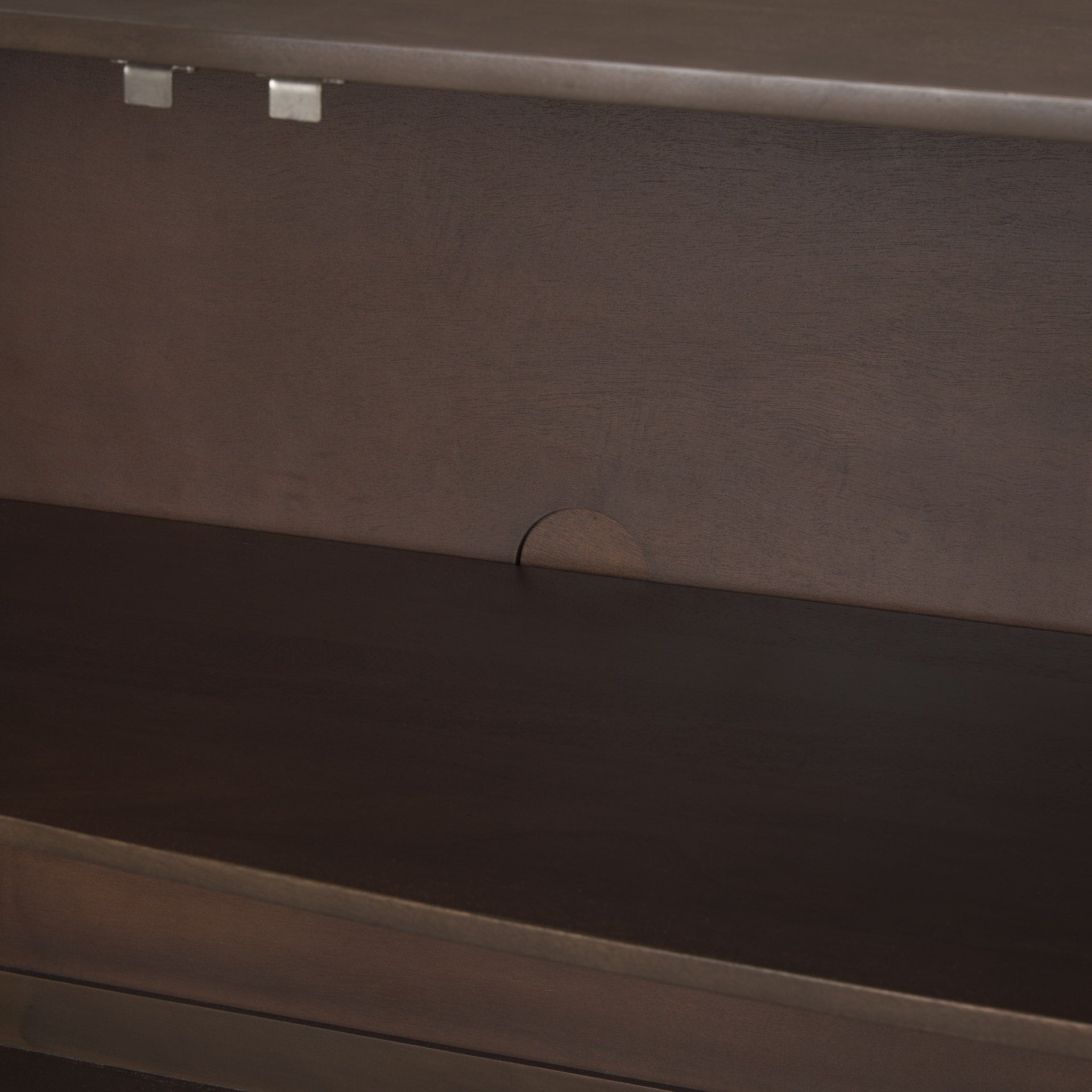 Swanson Dark Brown Wooden Scalloped Sideboard - Central Designs