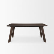 Welborn 72" Dark Brown Wood Rectangular Dining Table - Central Designs