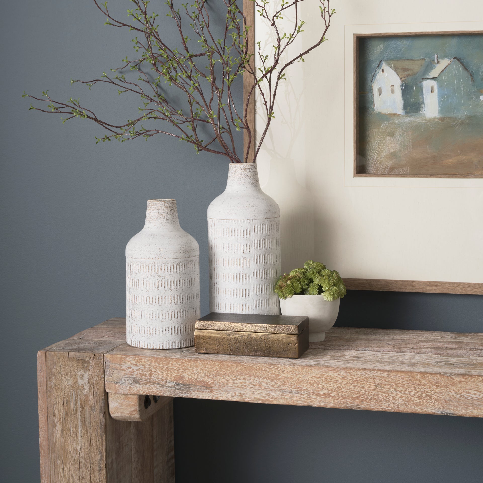 McArthur Whitewash Reclaimed Wood Console Table - Central Designs