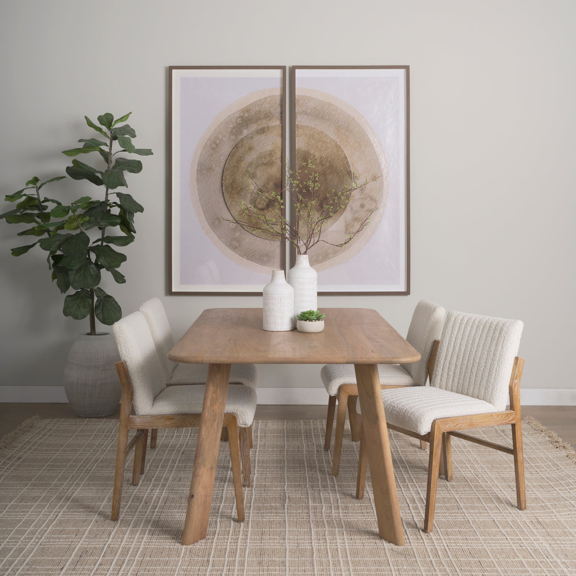 Welborn 72" Light Brown Wood Rectangular Dining Table - Central Designs