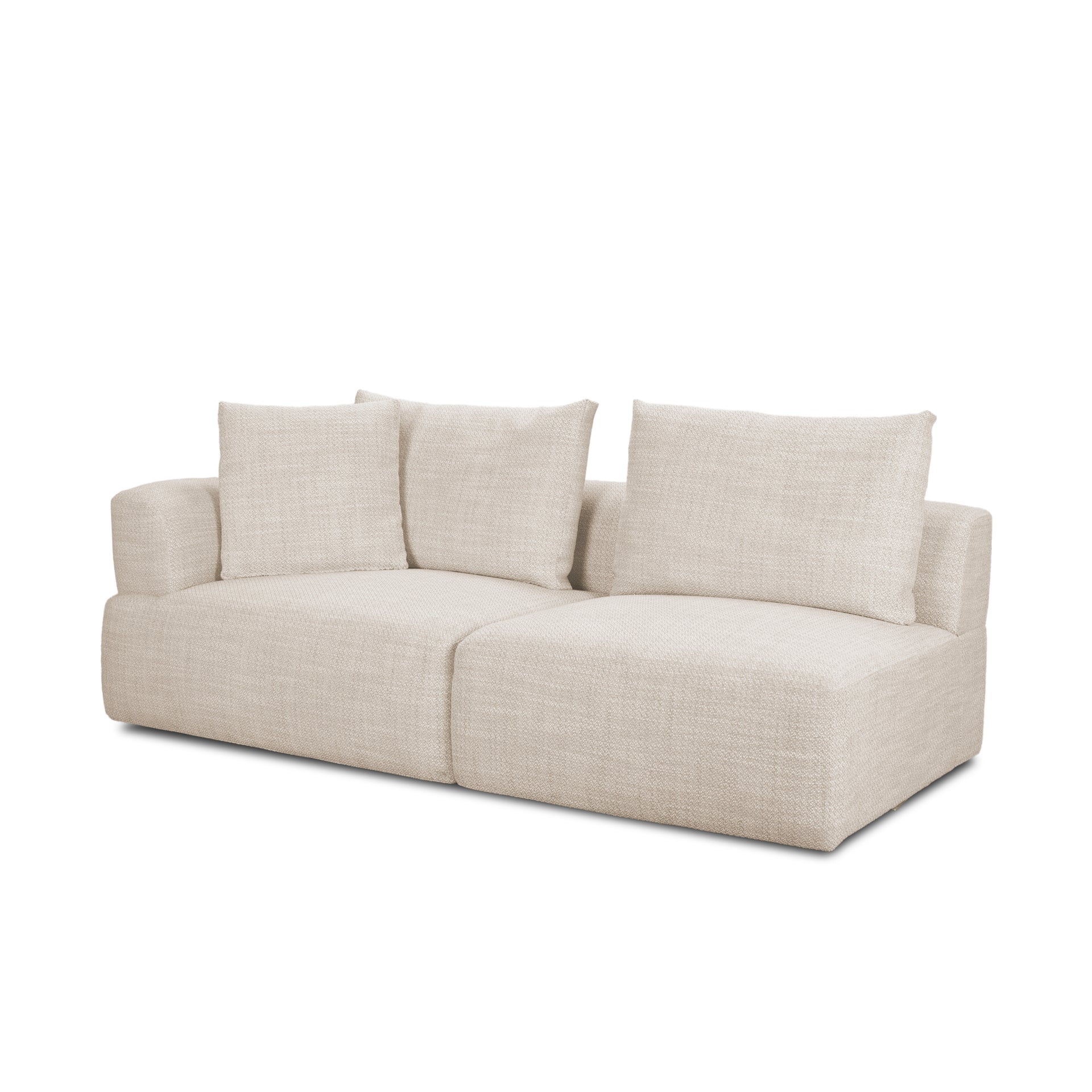 Warner Oatmeal 2 Piece Long Sofa Set - Central Designs