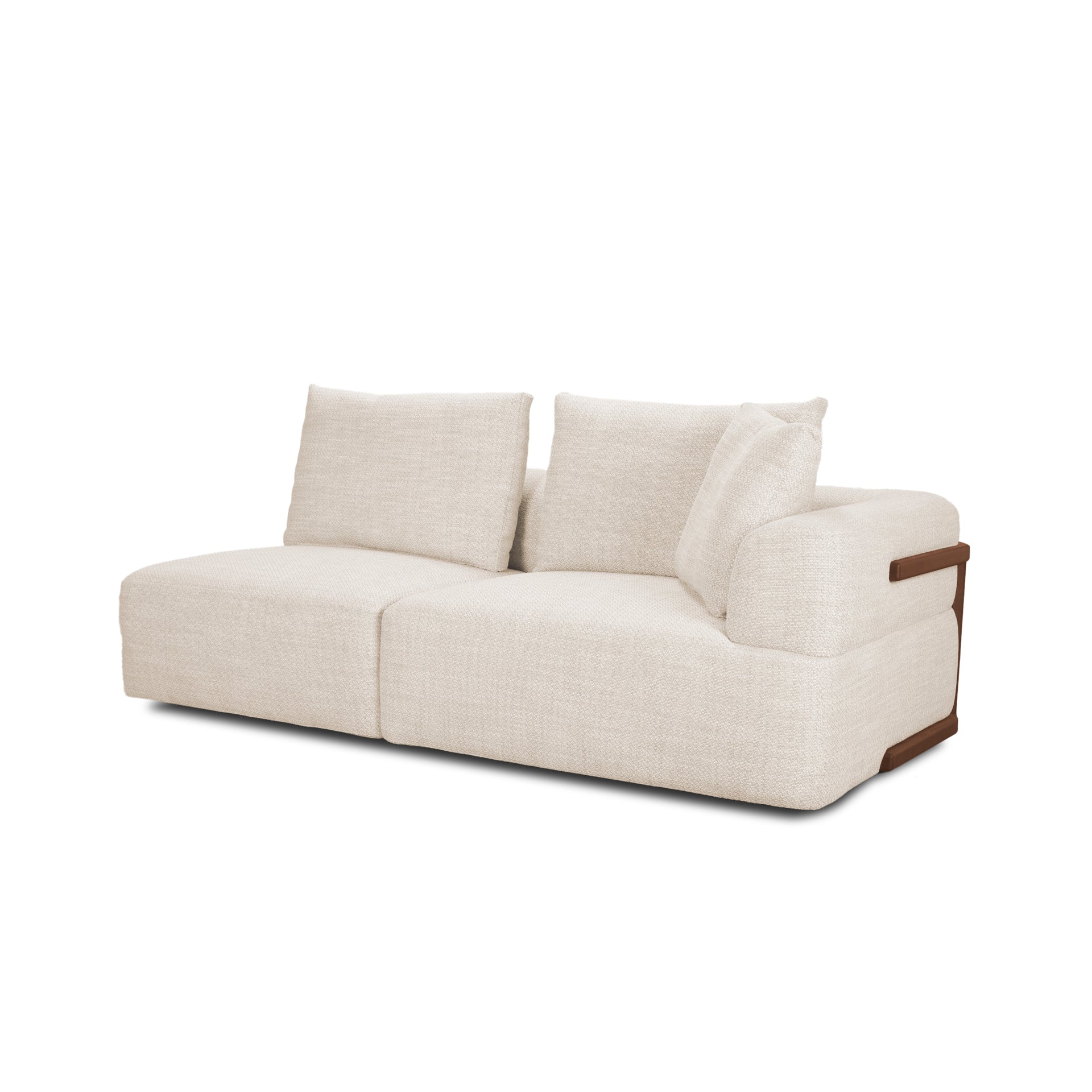 Warner Oatmeal 2 Piece Long Sofa Set - Central Designs