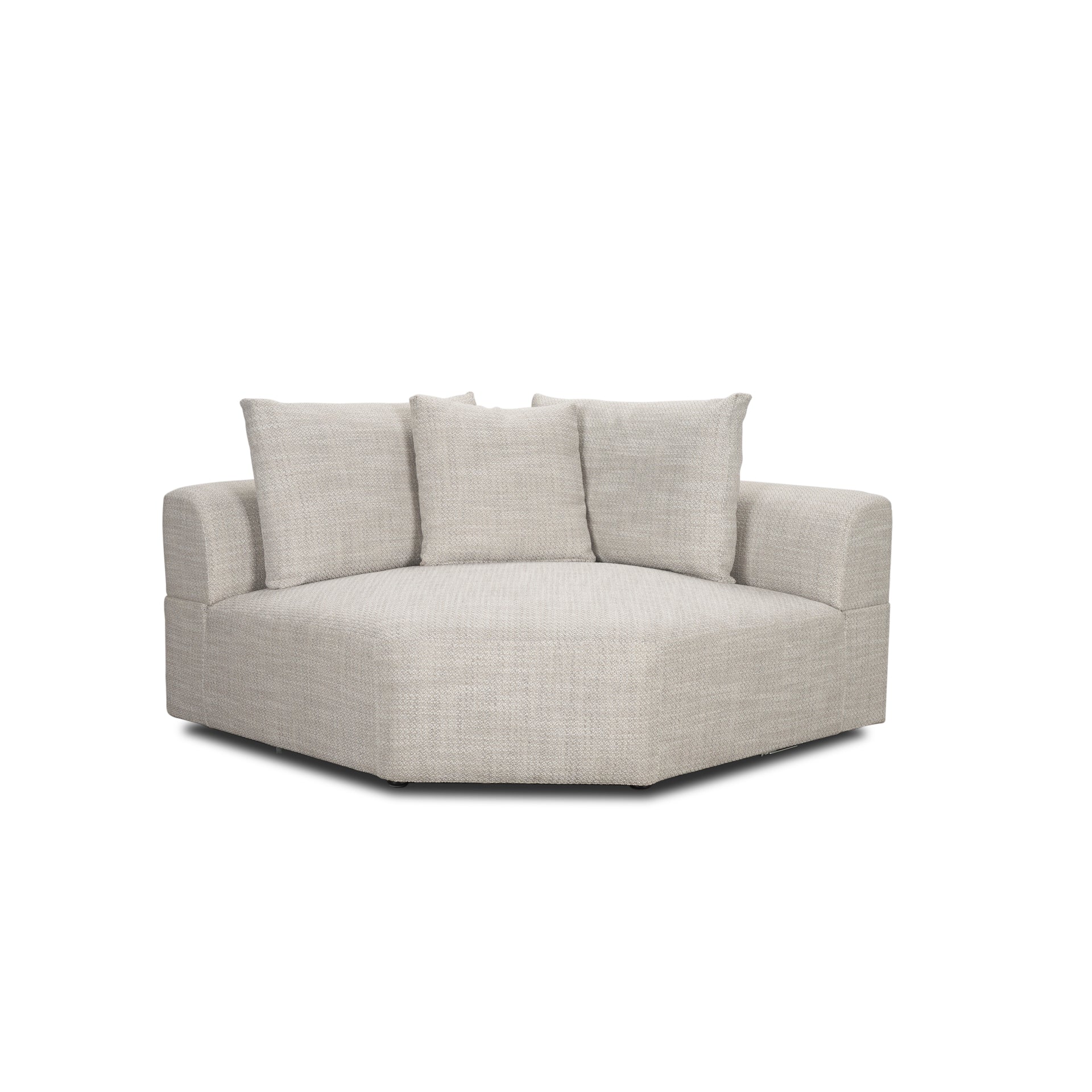 Warner Gray 3 Piece Sofa Set w/Corner Piece - Central Designs