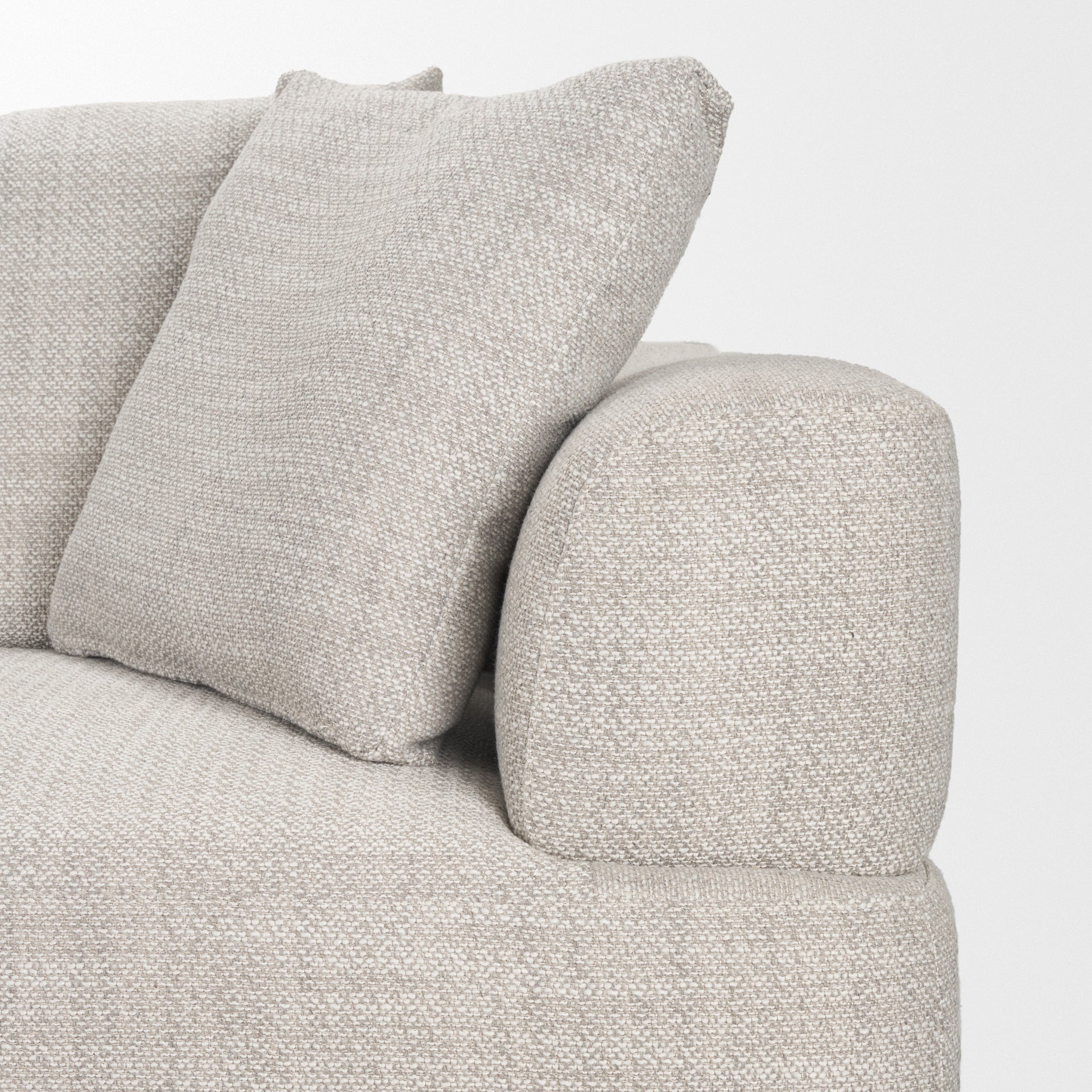Warner Gray 3 Piece Sofa Set w/Corner Piece - Central Designs