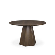 Jovani 48" Solid Dark Brown Mango Wood Round Dining Table - Central Designs