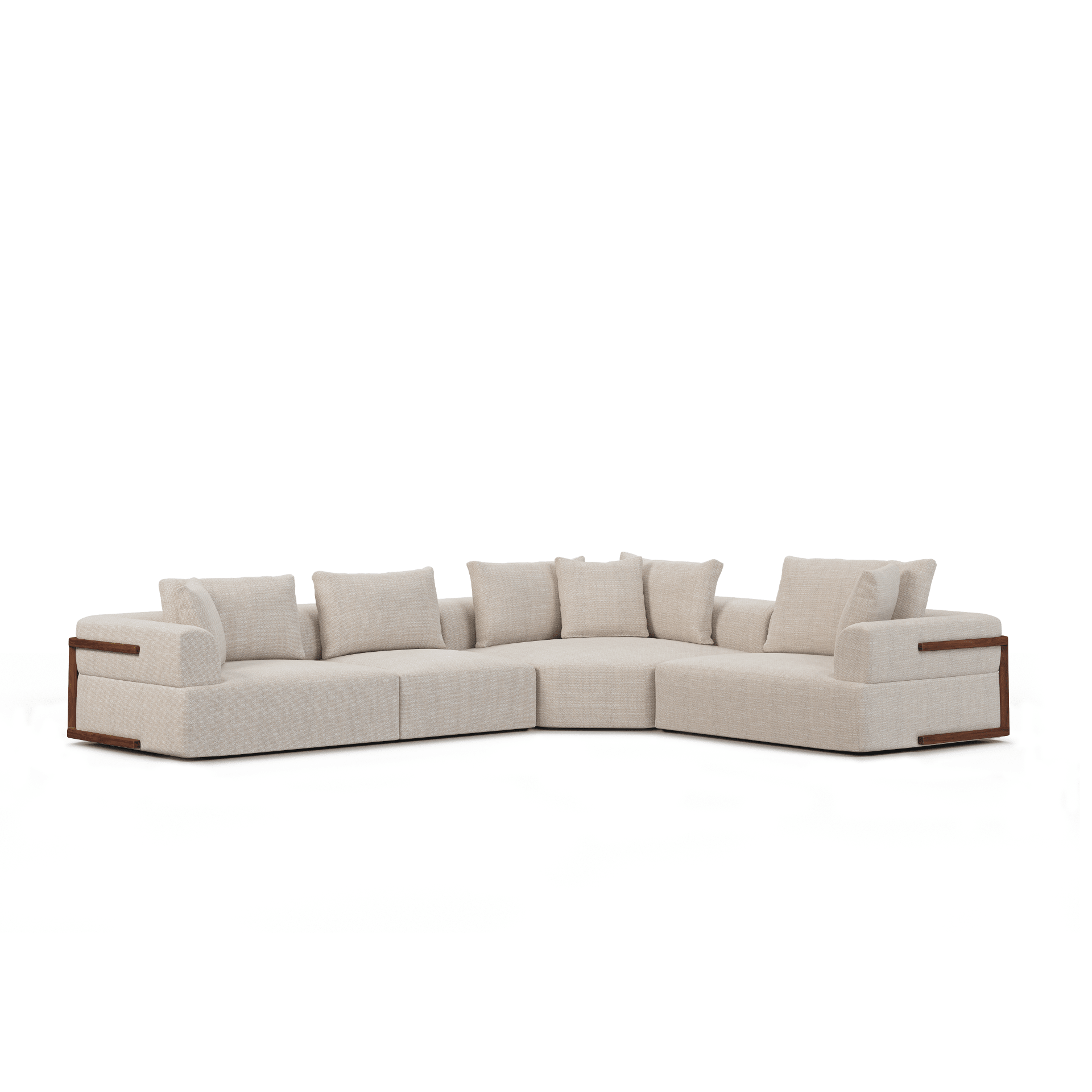 Warner Oatmeal 3 Piece Sofa Set w/Corner Piece - Central Designs