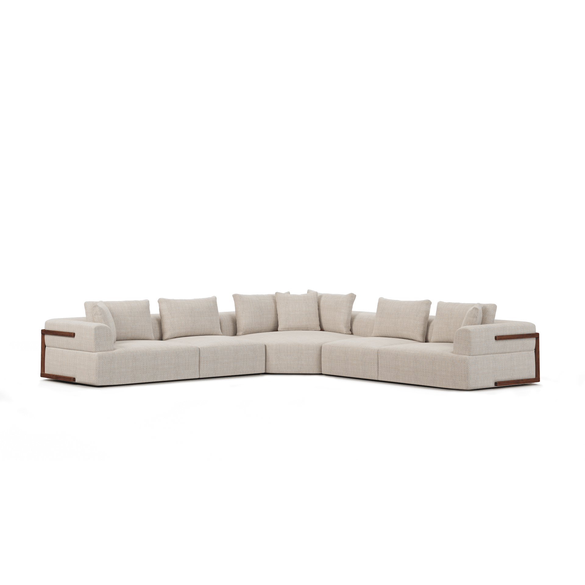 Warner Oatmeal 3 Piece Sofa Set w/Corner Piece - Central Designs