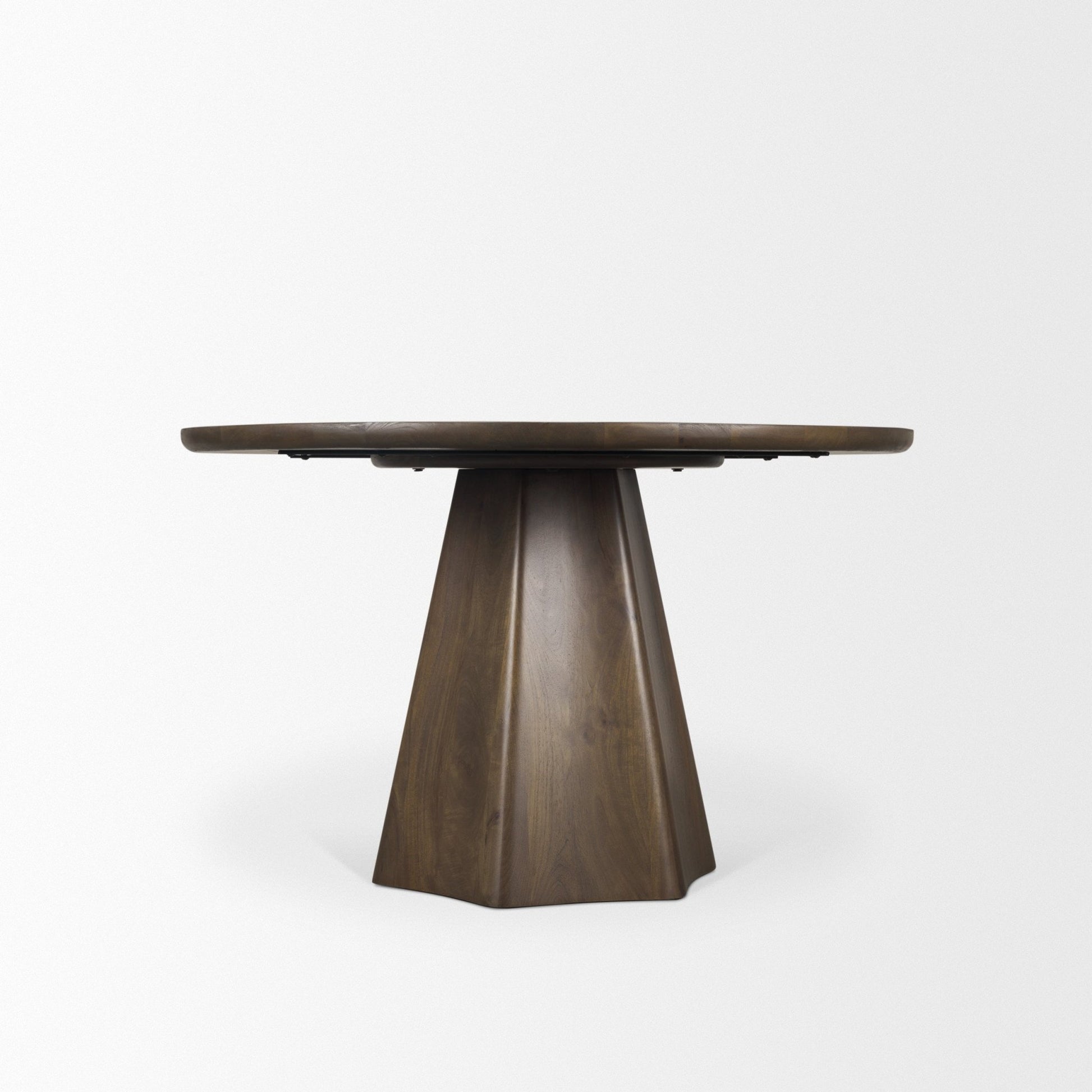 Jovani 48" Solid Dark Brown Mango Wood Round Dining Table - Central Designs