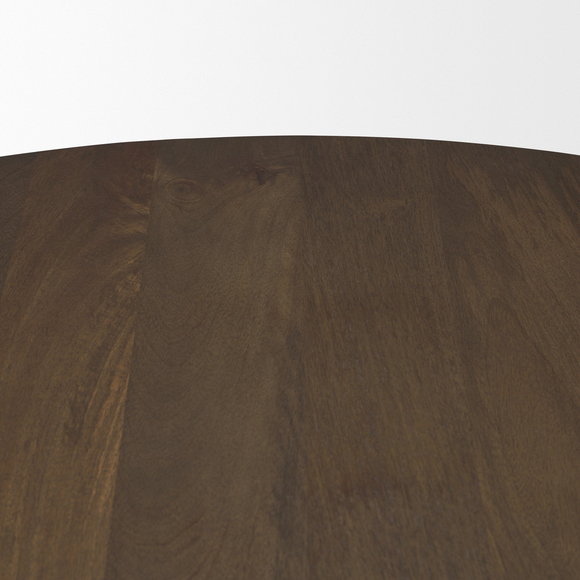 Jovani 48" Solid Dark Brown Mango Wood Round Dining Table - Central Designs