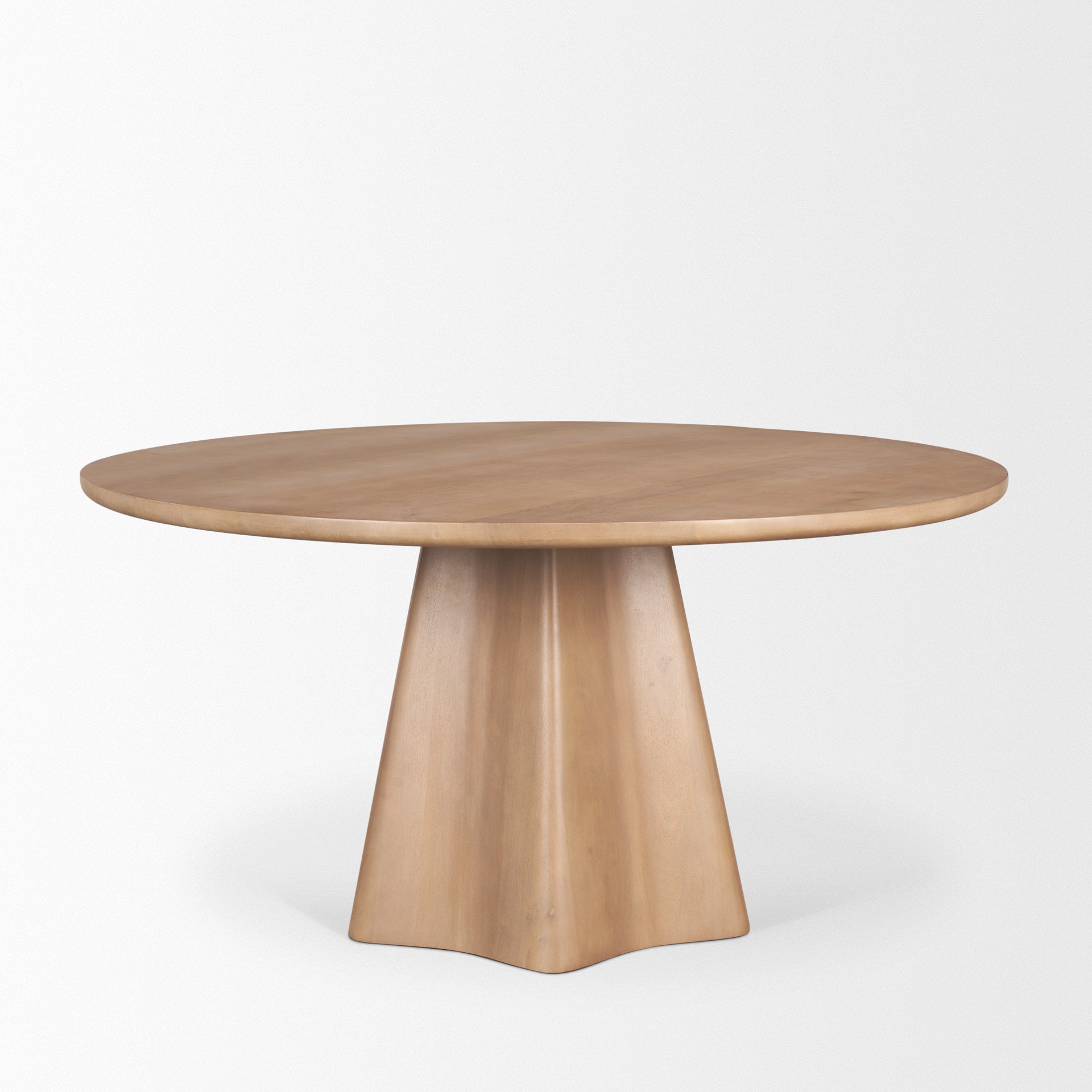 Jovani 60" Solid Light Brown Mango Wood Round Dining Table - Central Designs
