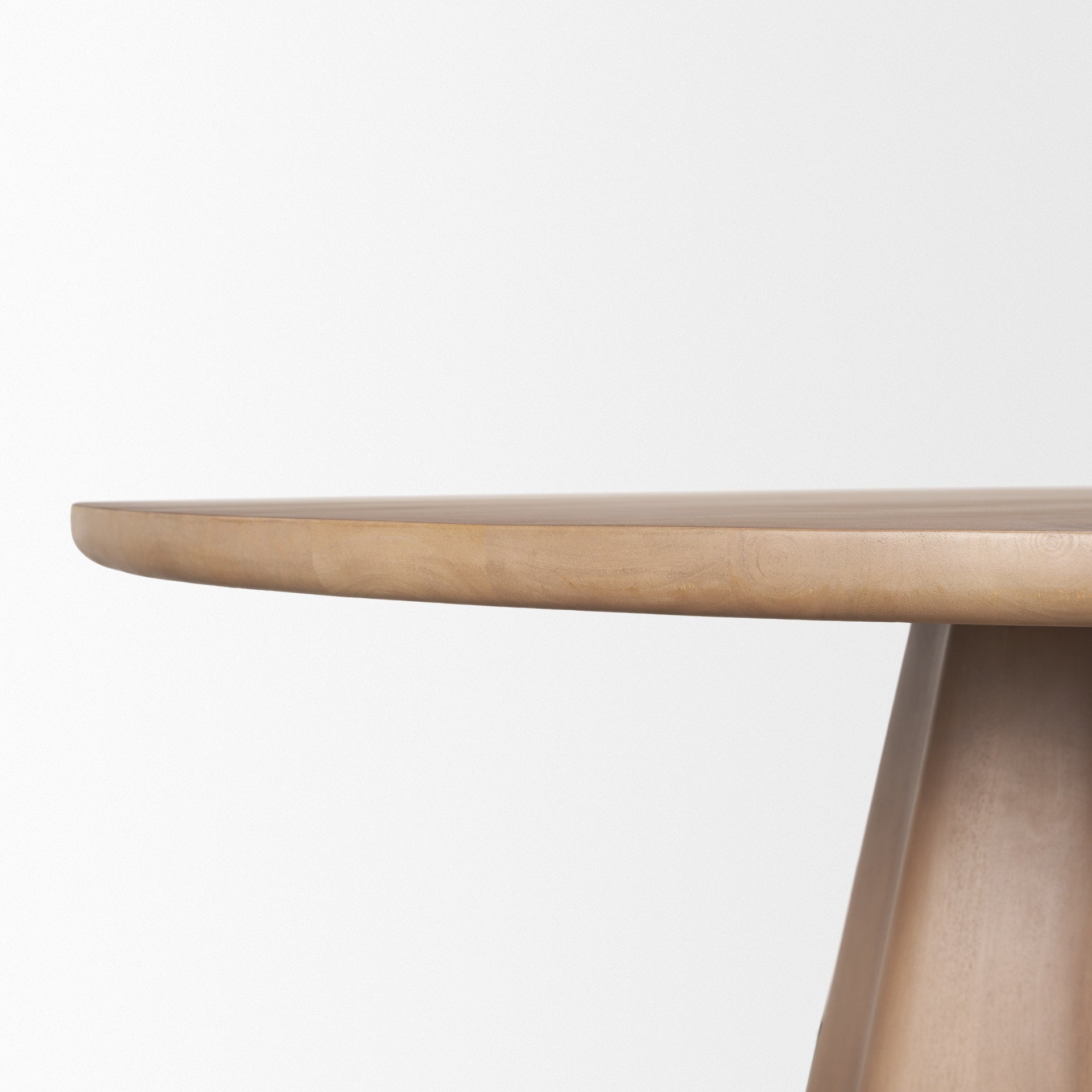 Jovani 60" Solid Light Brown Mango Wood Round Dining Table - Central Designs