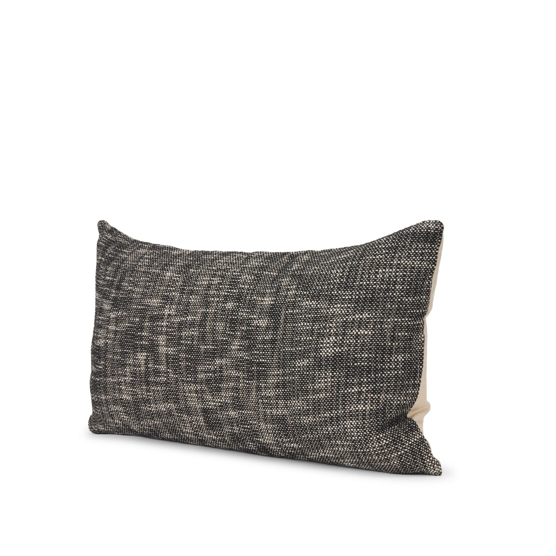 Jalia Cream and Black Cotton Decorative Lumbar Pillow Cover - Central Designs
