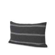 Jayme Gray and White Striped Cotton Decorative Lumbar Pillow Cover - Central Designs