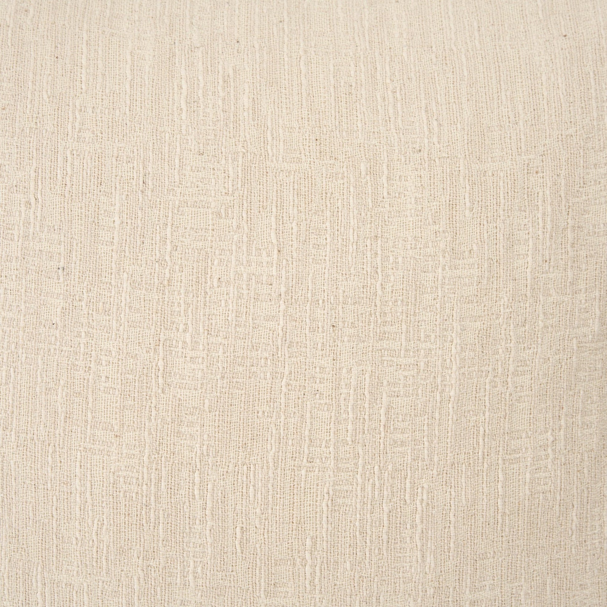 Jenner Cream Cotton - Linen Blend Decorative Square Pillow Cover - Central Designs