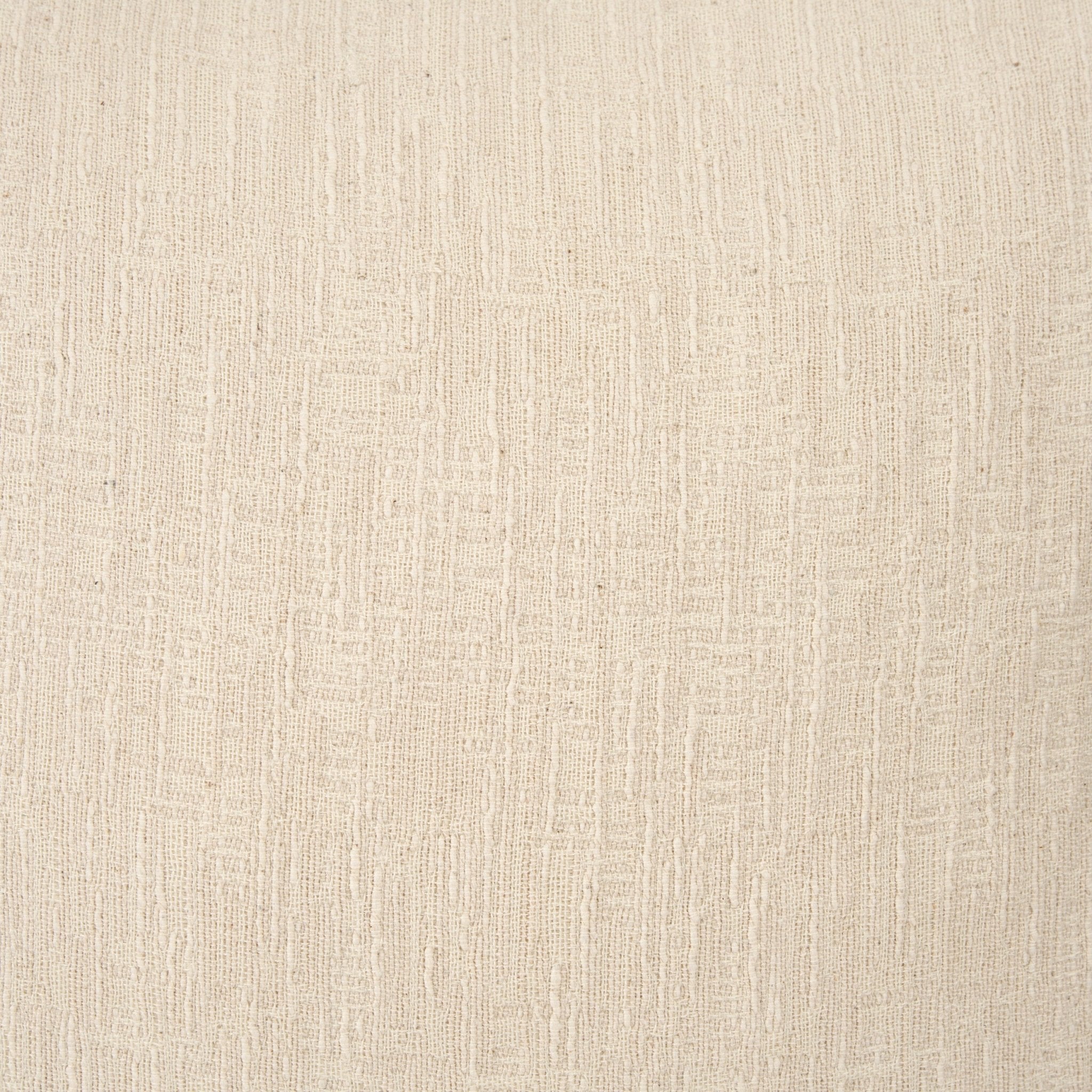 Jenner Cream Cotton - Linen Blend Decorative Square Pillow Cover - Central Designs