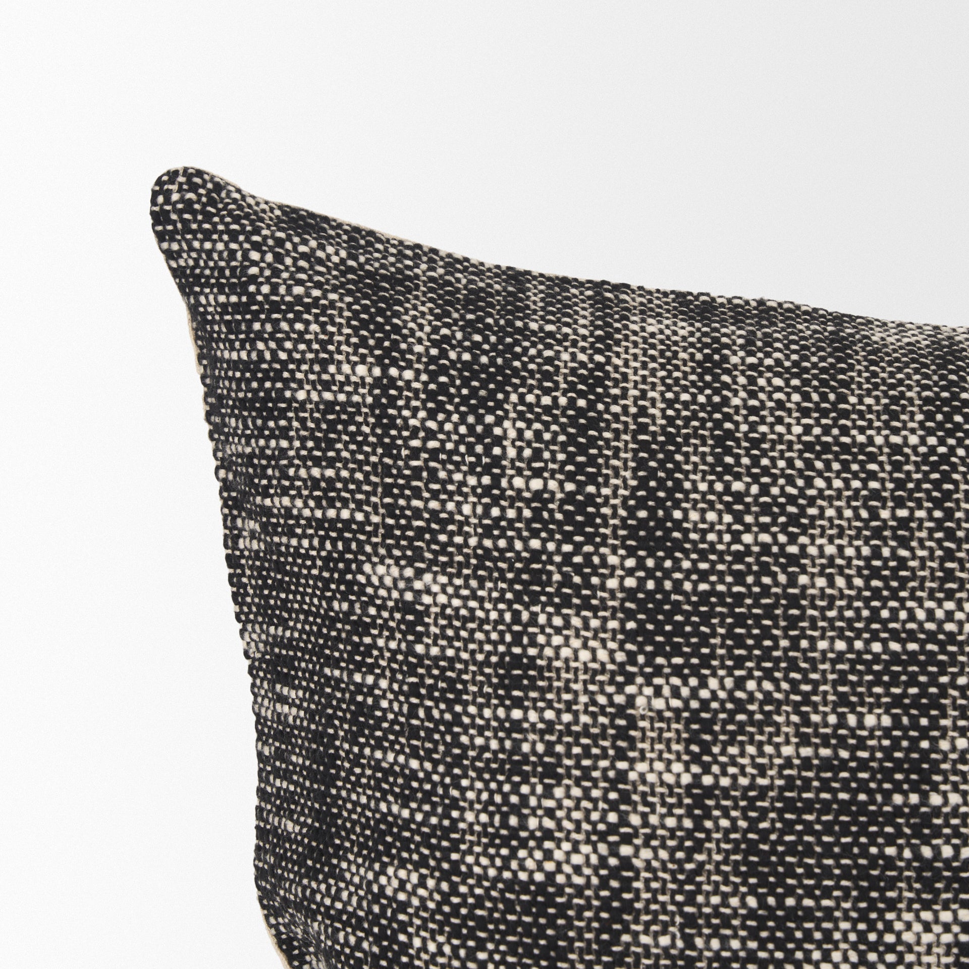 Jalia Cream and Black Cotton Decorative Lumbar Pillow Cover - Central Designs