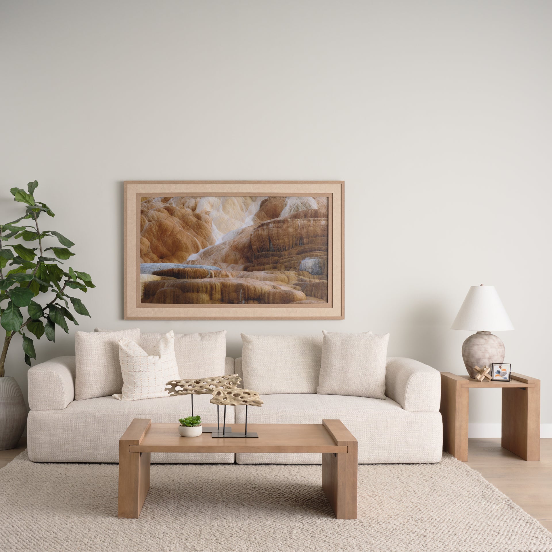 Warner Oatmeal 2 Piece Sofa Set - Central Designs