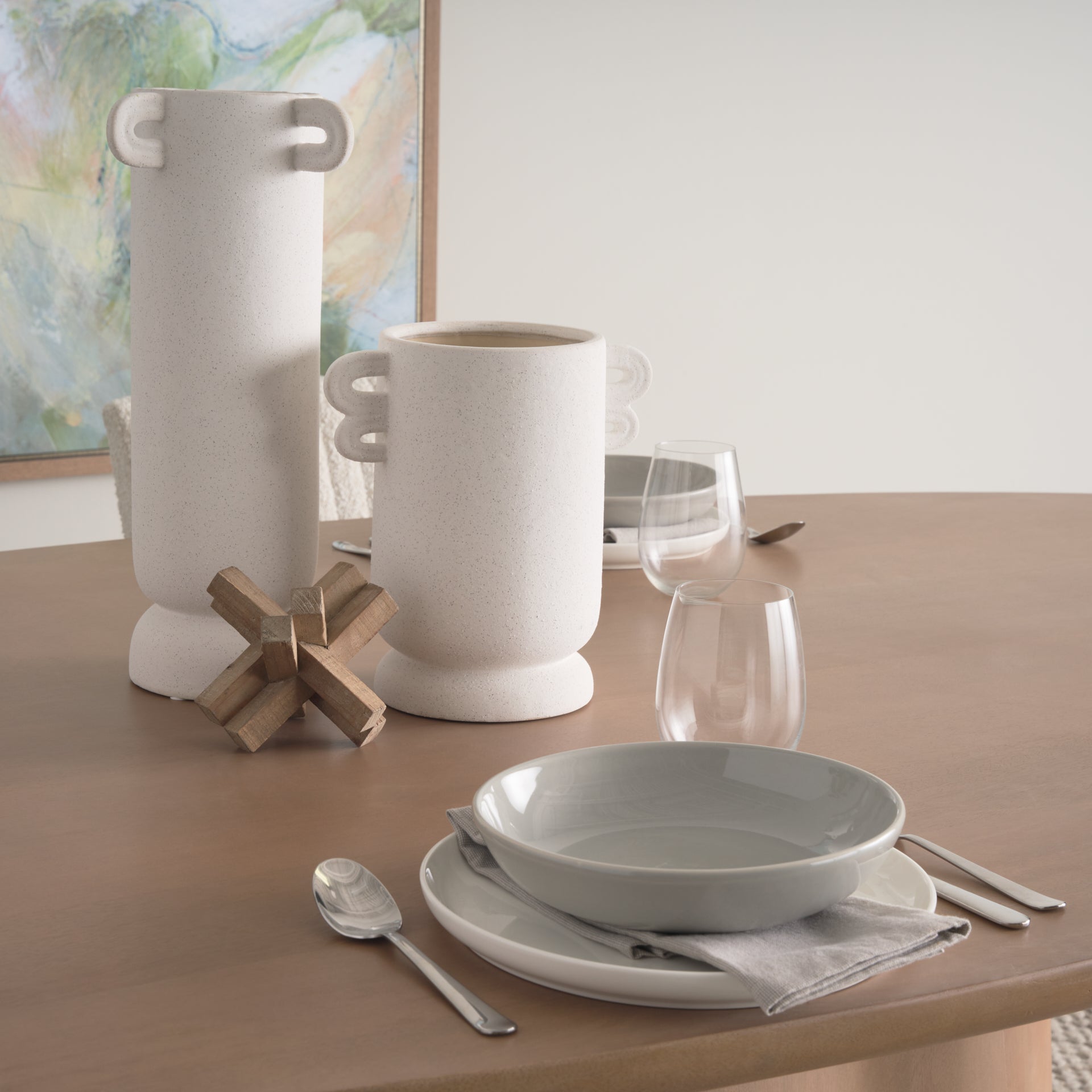 Jovani 94" Solid Light Brown Mango Wood Oval Dining Table - Central Designs