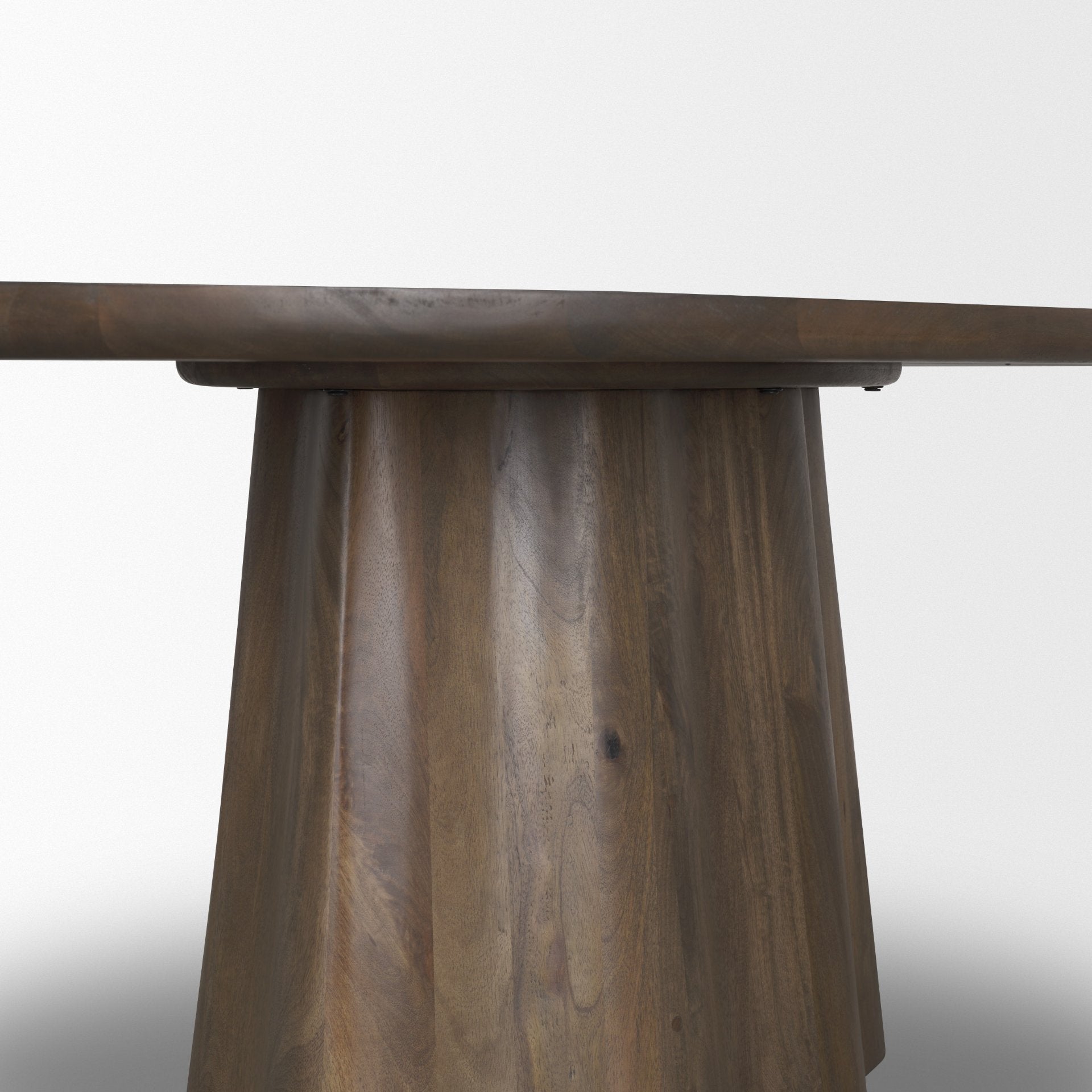 Jovani 94" Solid Dark Brown Mango Wood Oval Dining Table - Central Designs