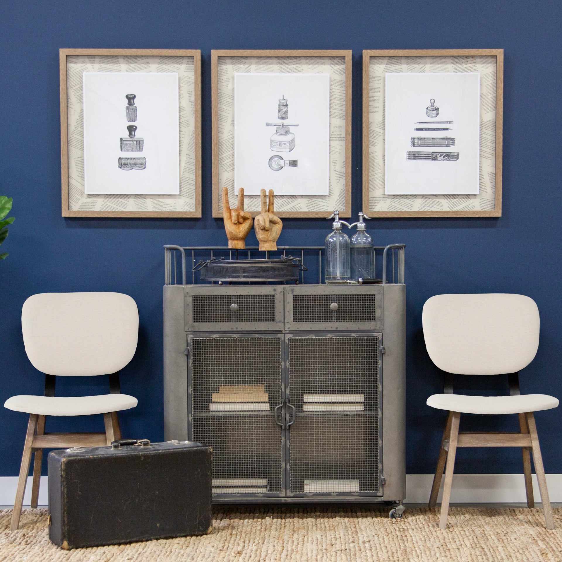 Haden I Cream Fabric Wrap Brown Solid Wood Base Dining Chair - Central Designs