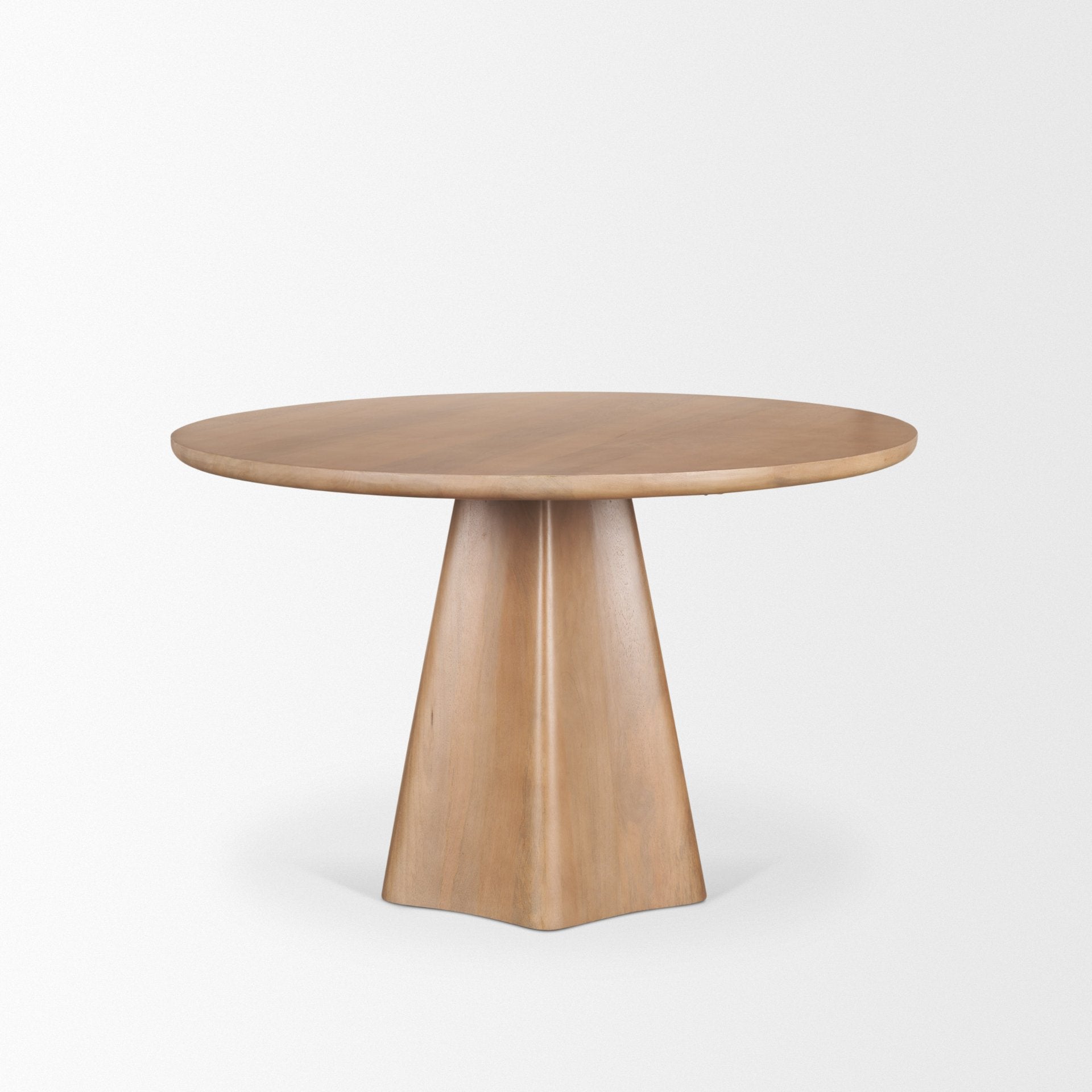 Jovani 48" Solid Light Brown Mango Wood Round Dining Table - Central Designs