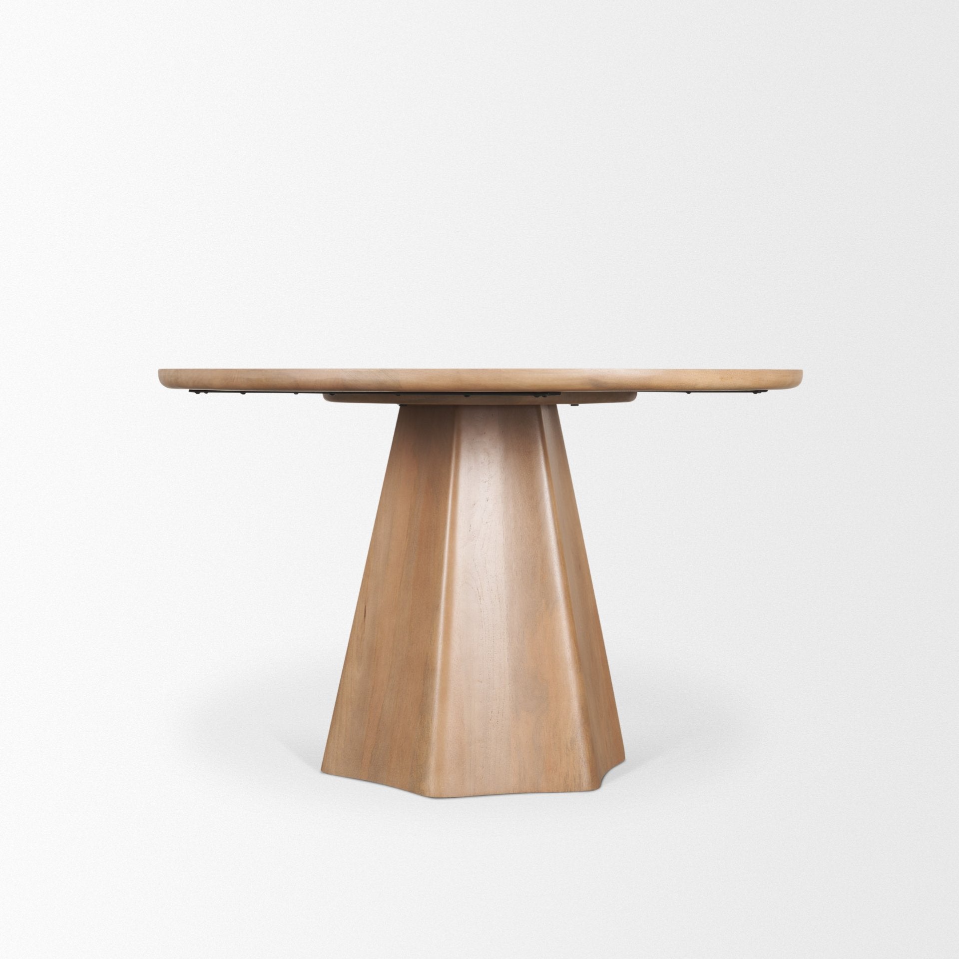 Jovani 48" Solid Light Brown Mango Wood Round Dining Table - Central Designs