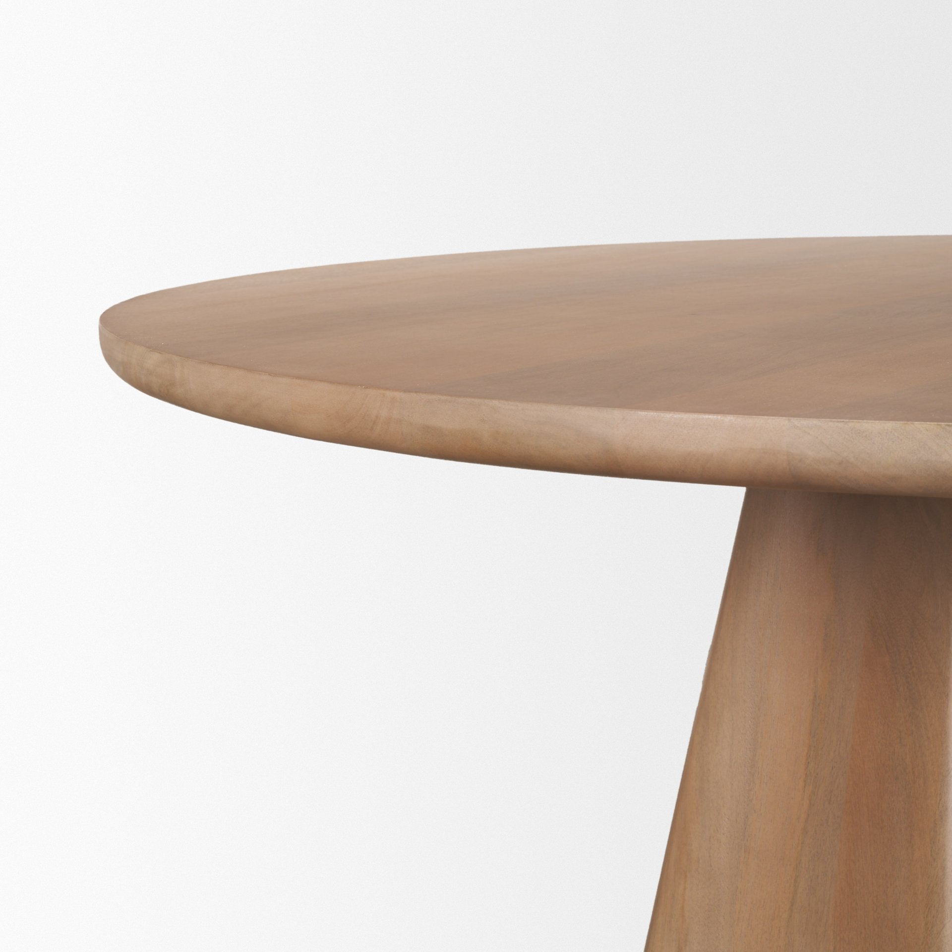 Jovani 48" Solid Light Brown Mango Wood Round Dining Table - Central Designs