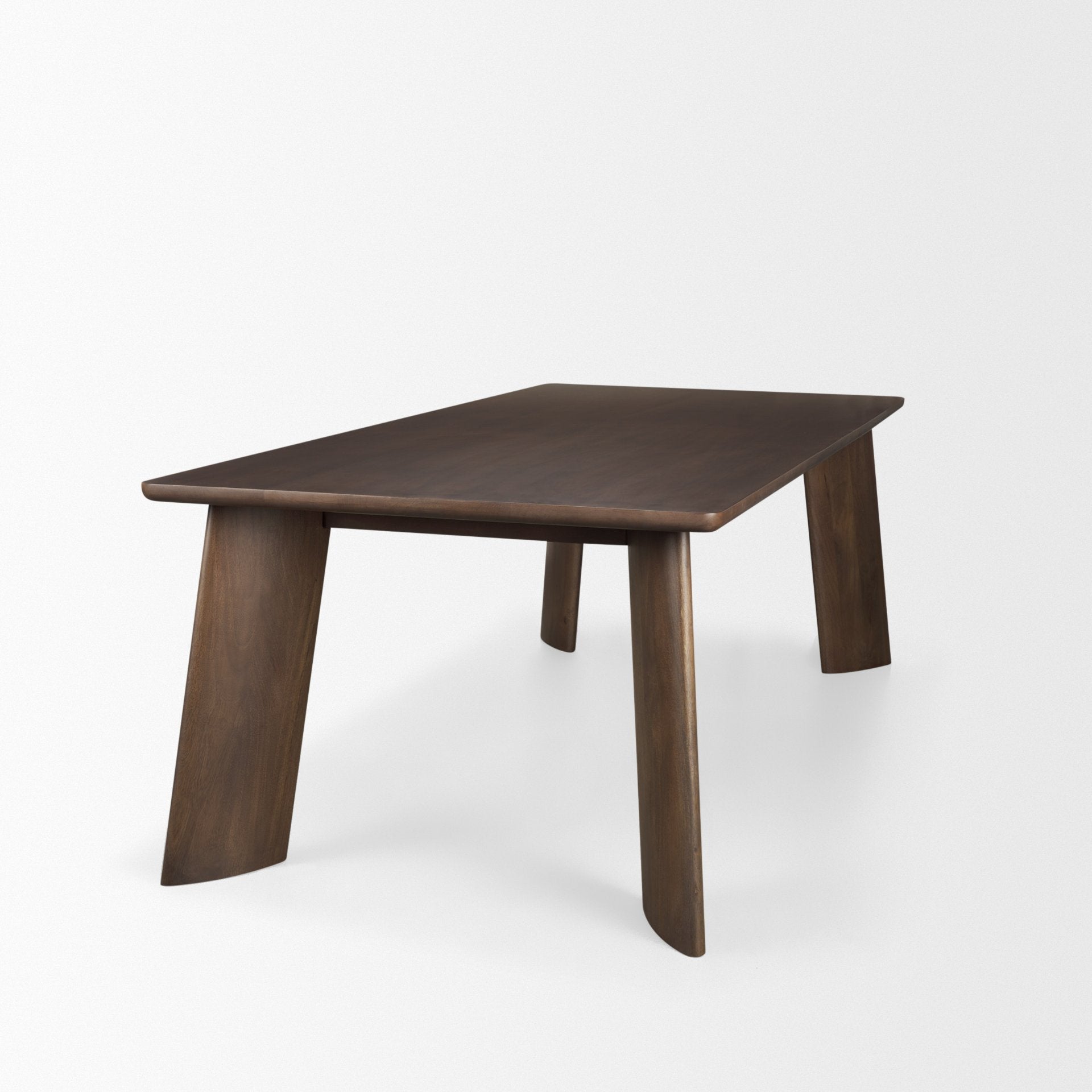 Jonan Solid Dark Brown Mango Wood Rectangular Dining Table - Central Designs