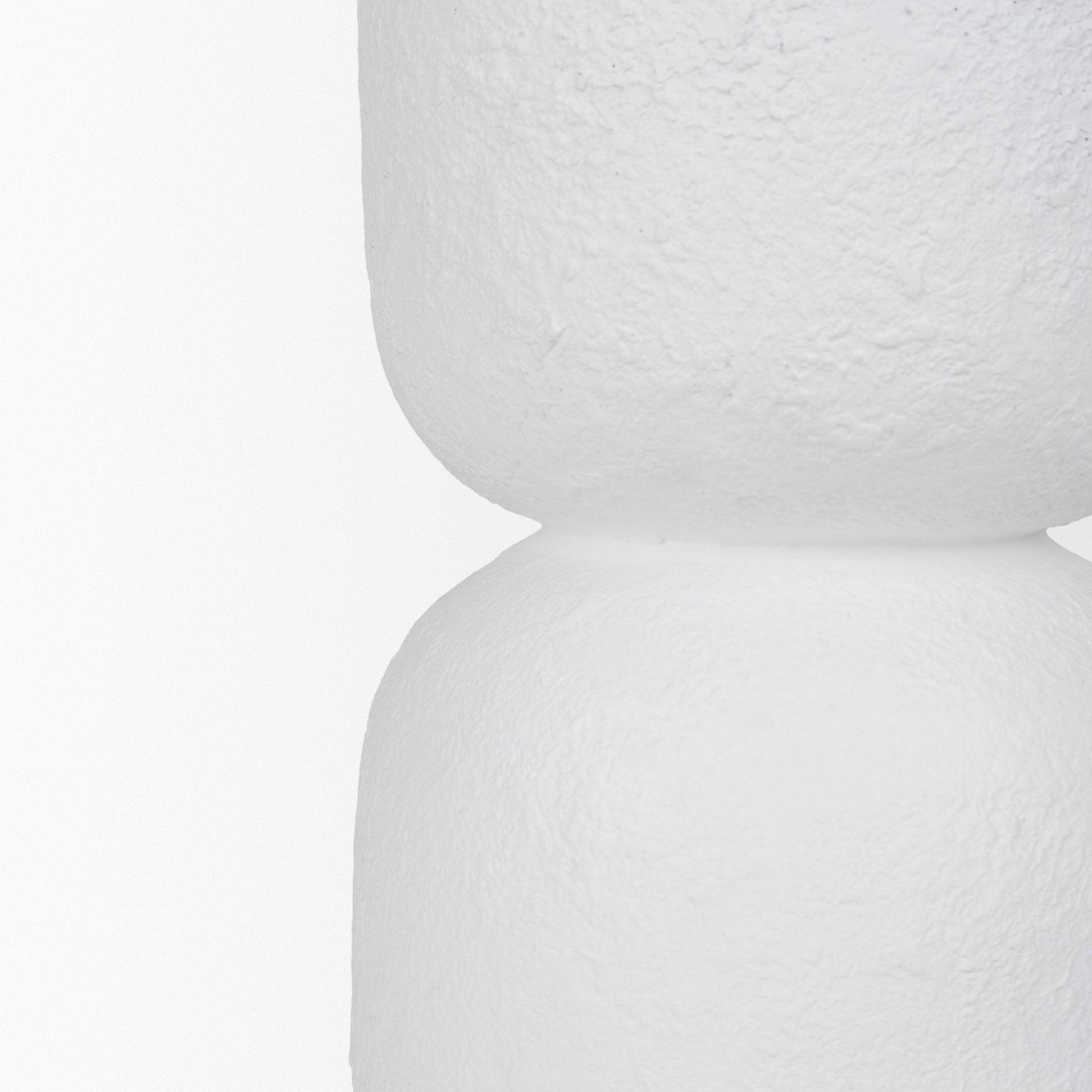 Everly 15.0L x 15.0W x 27.5H White Cement W/Beige Shade Table Lamp - Central Designs