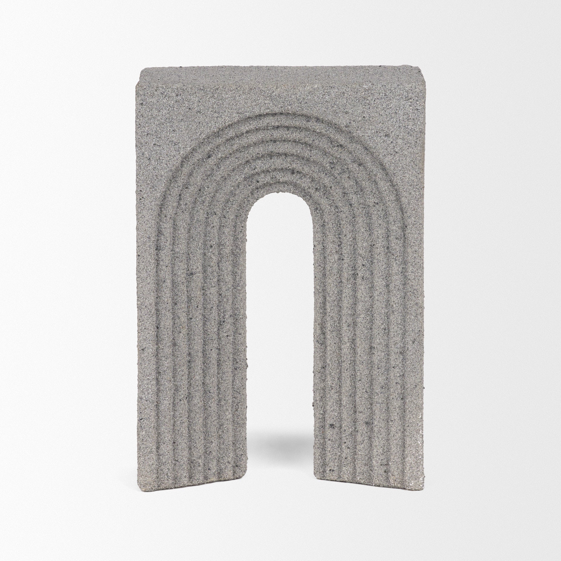 Kacia Resin Textured Concrete Gray Decorative Object - Central Designs