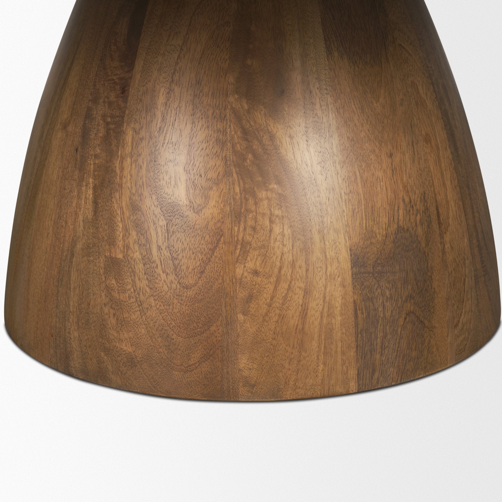 Allyson Round Medium Brown w/ Pink Marble Pedestal Coffee Table - Central Designs