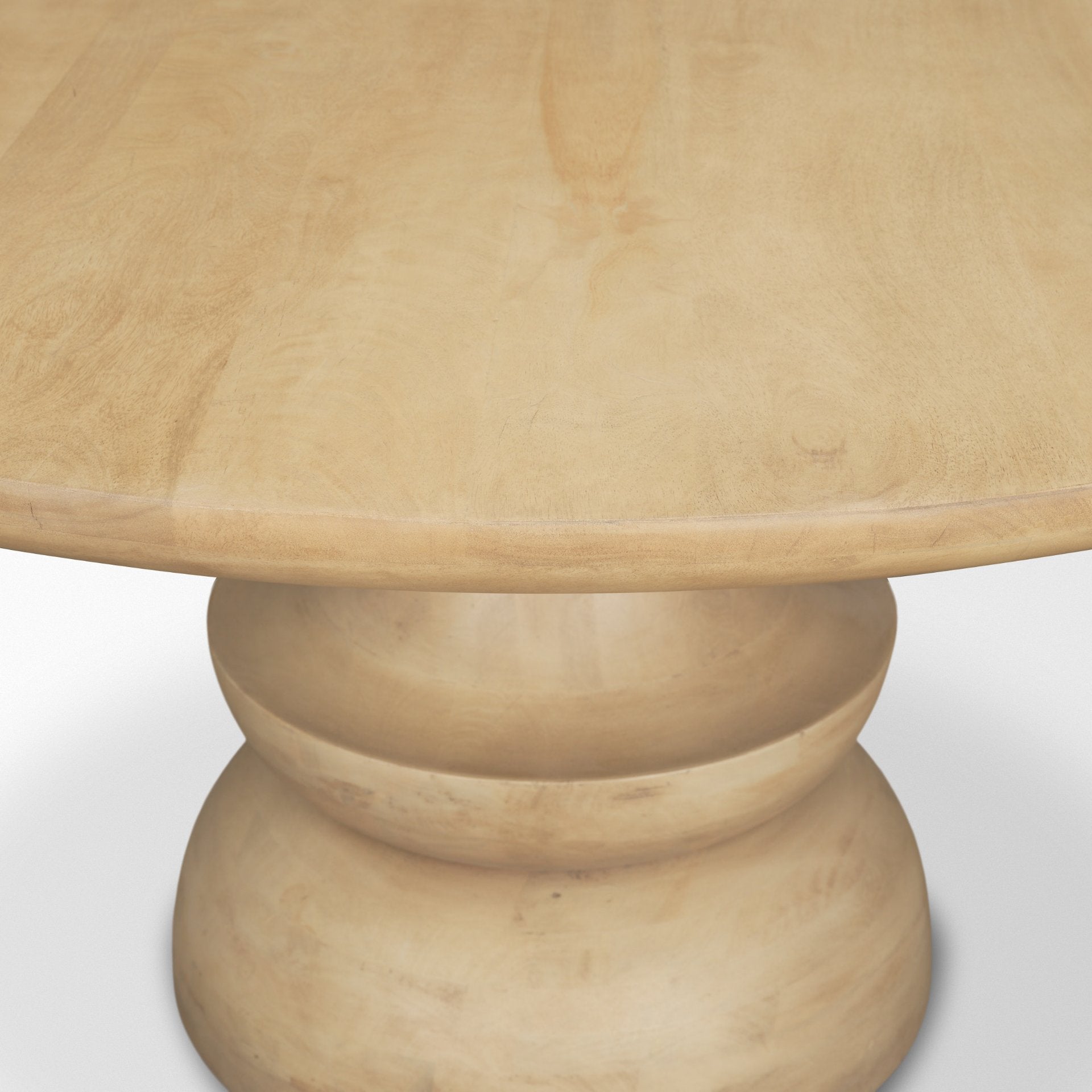 Crossman 60" Round Blonde Solid Wood & Base Dining Table