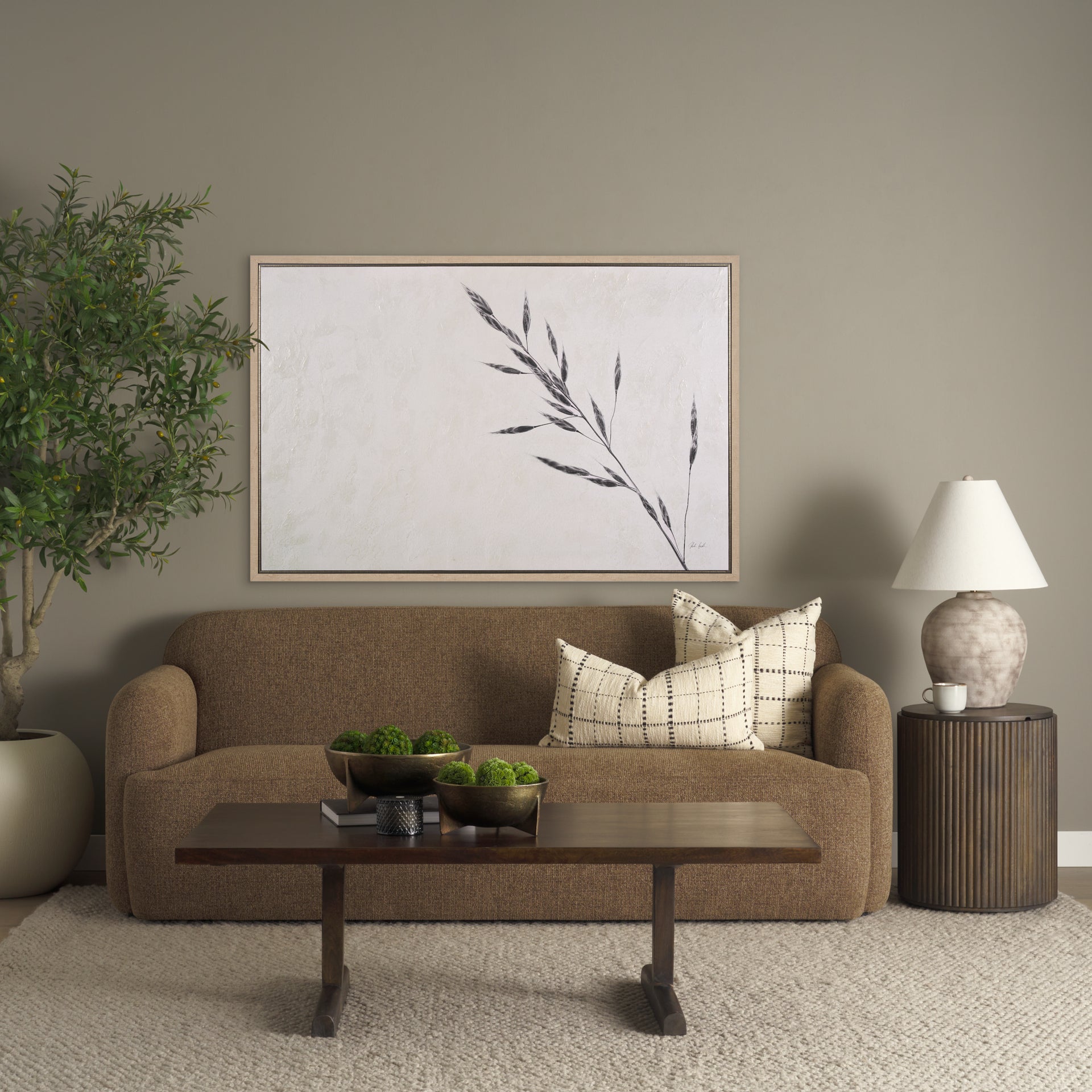 Jaela Beige and Black Striped Checkered Decorative Lumbar Pillow Cover - Central Designs