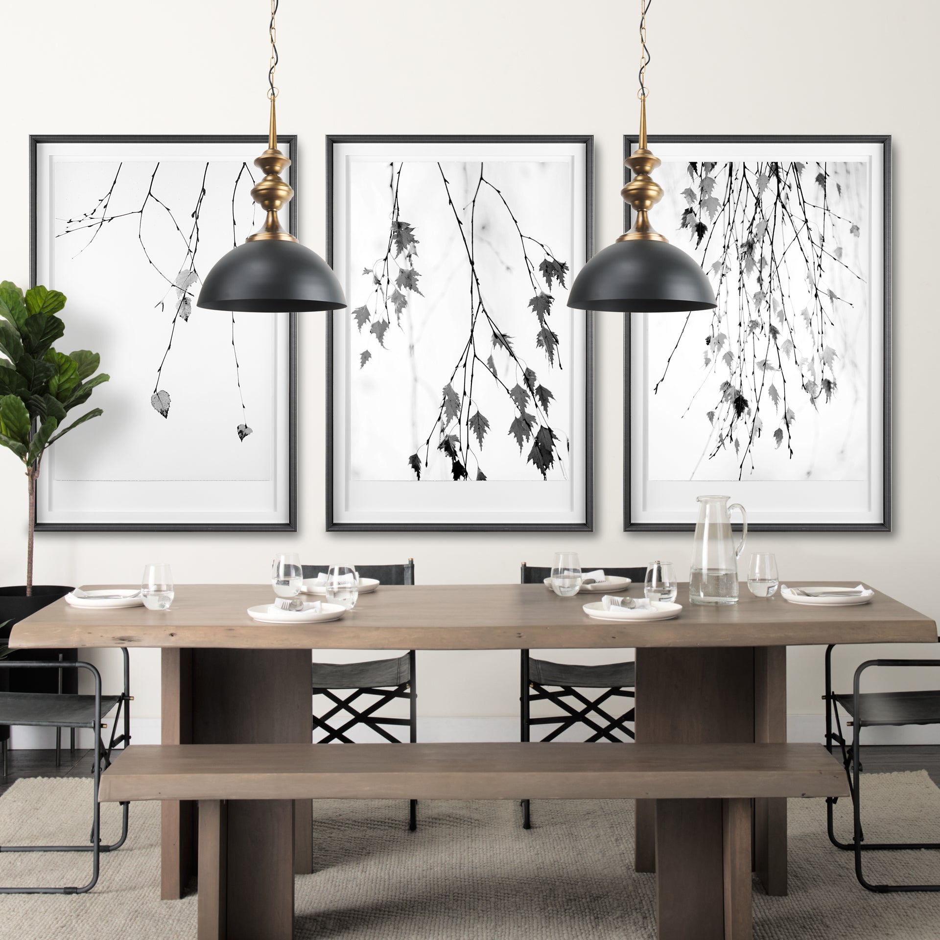 Willson 17.0L x 17.0W x 29.0H Black Iron W/Antique Brass Dome Pendant Light - Central Designs