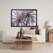 Pink Palms Horizontal by Deborah Revell a Framed Photo Art Print Matted under Glass - Central Designs