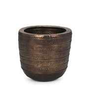 Aivana Large Antiqued Gold Metal Floor Vase - Central Designs