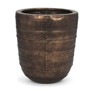 Aivana Extra Large Antiqued Gold Metal Floor Vase - Central Designs