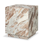 Matteo Solid Pink Marble Square Side Table - Central Designs