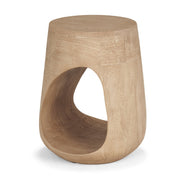 Cove Light Brown Sculptural Open Side Table - Central Designs