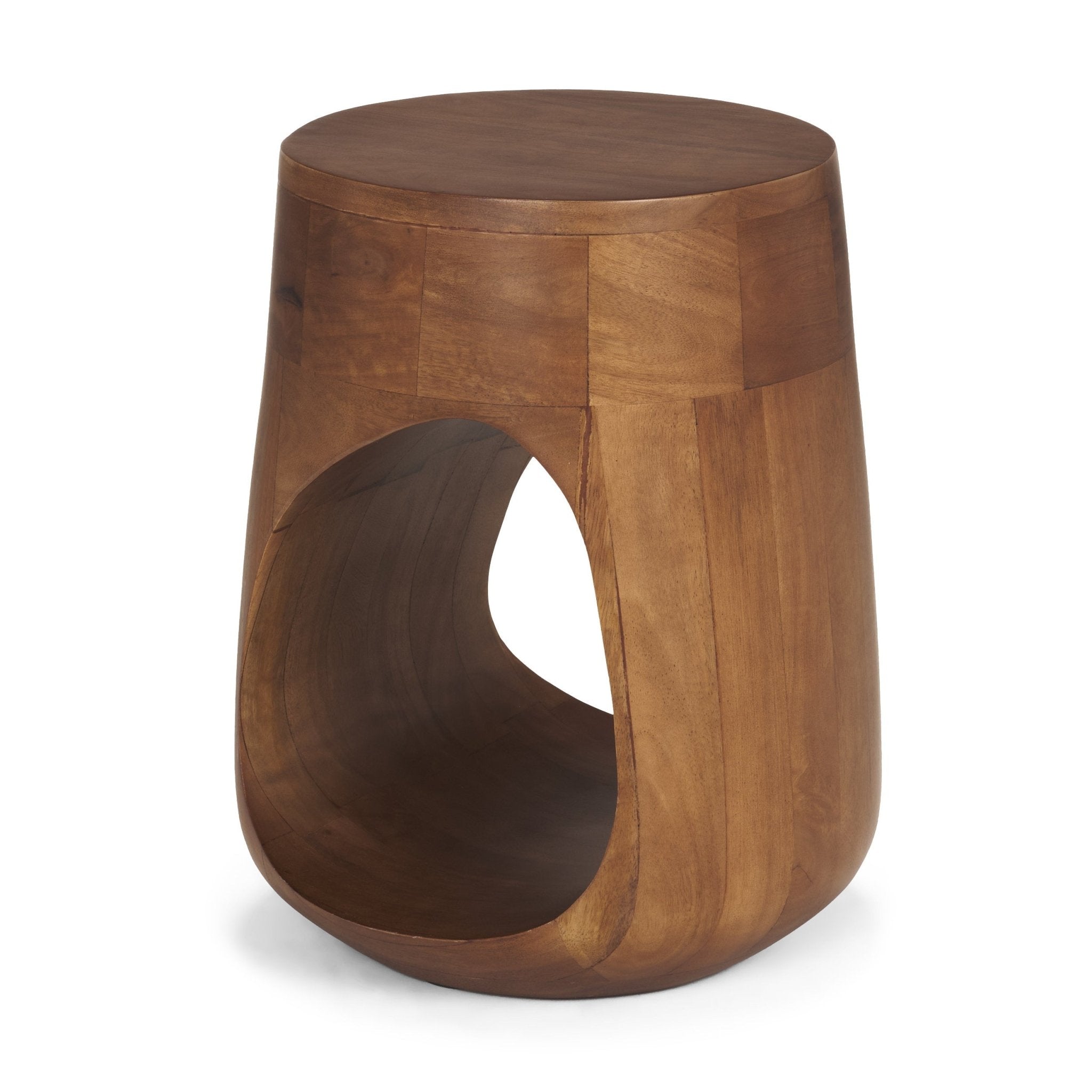 Cove Mid - Brown Sculptural Open Side Table - Central Designs