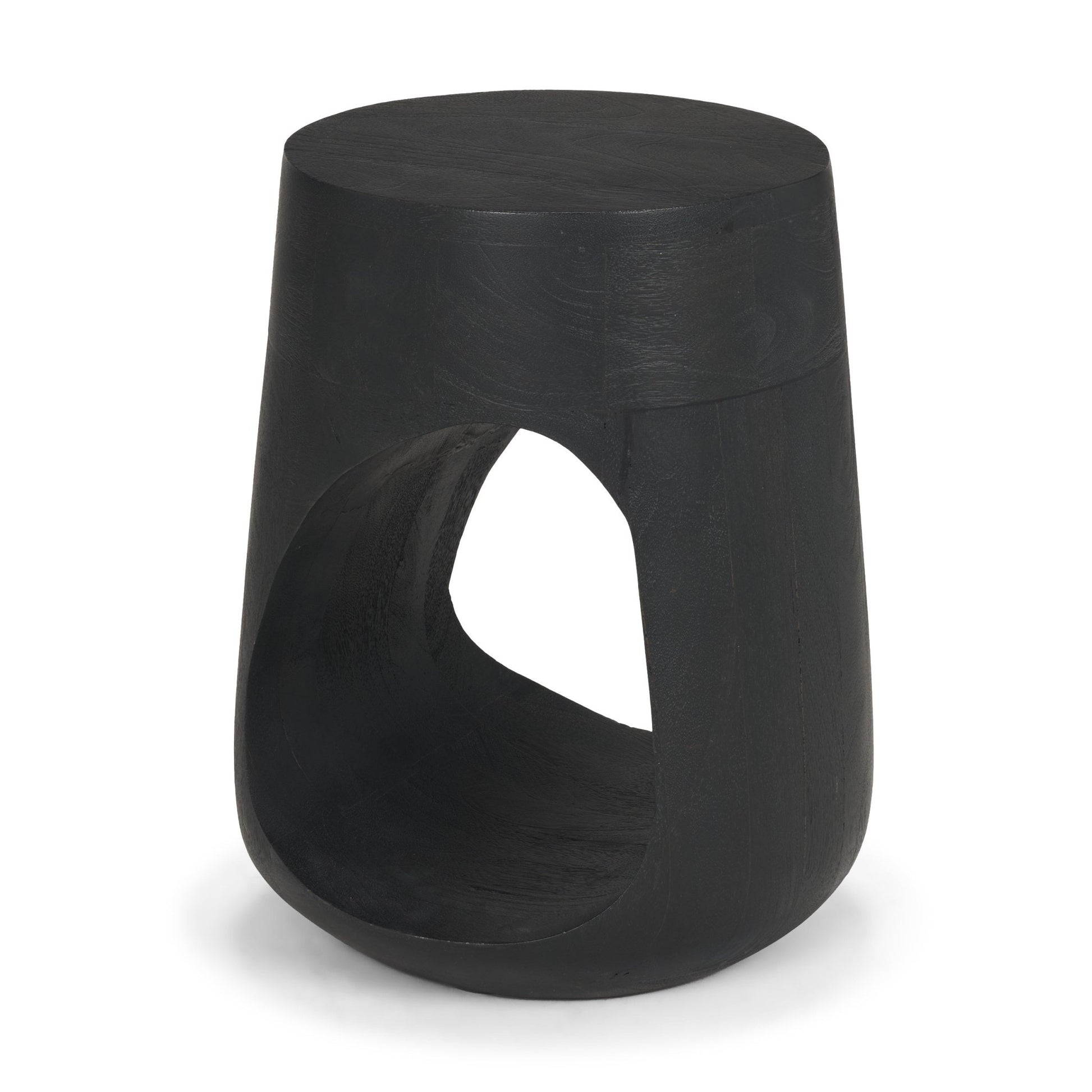 Cove Dark Brown Sculptural Open Side Table - Central Designs