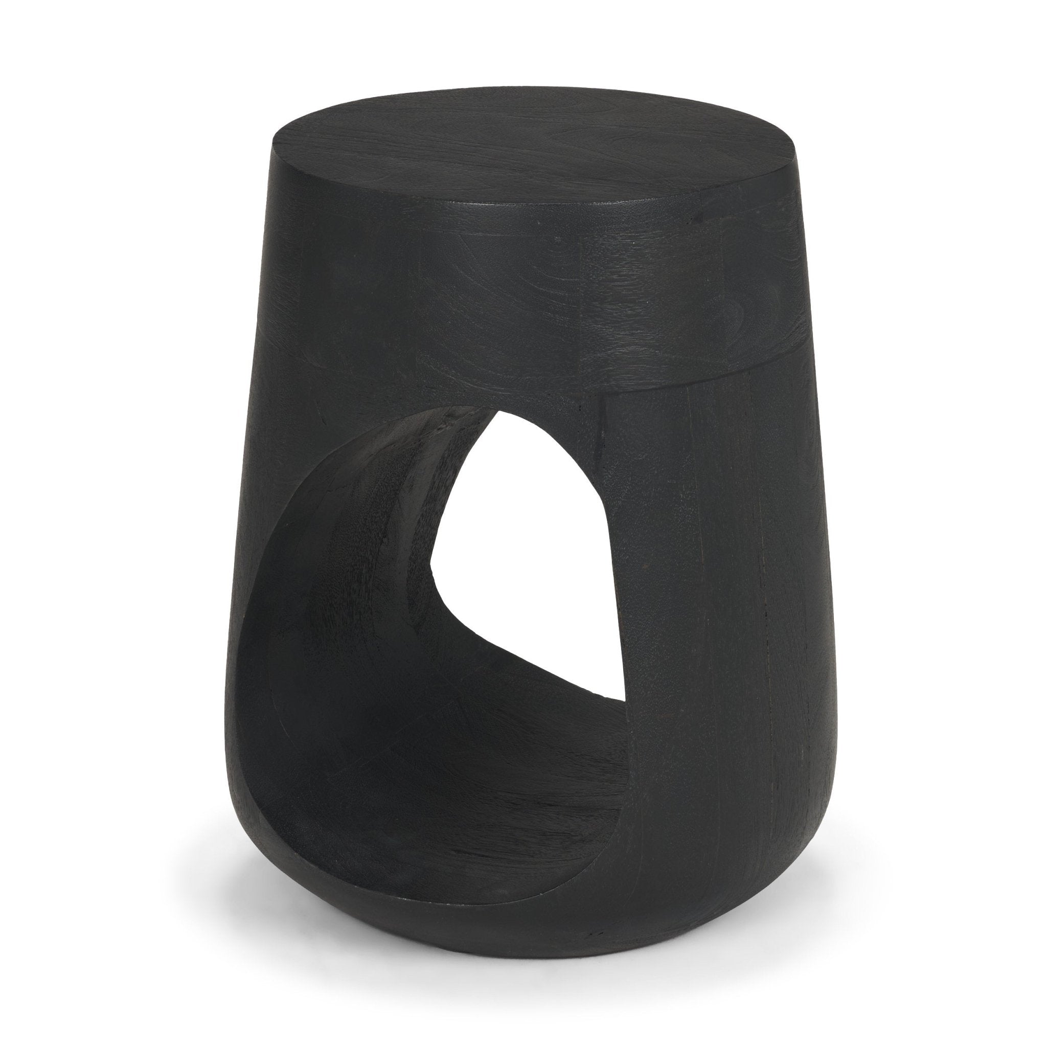 Cove Dark Brown Sculptural Open Side Table - Central Designs