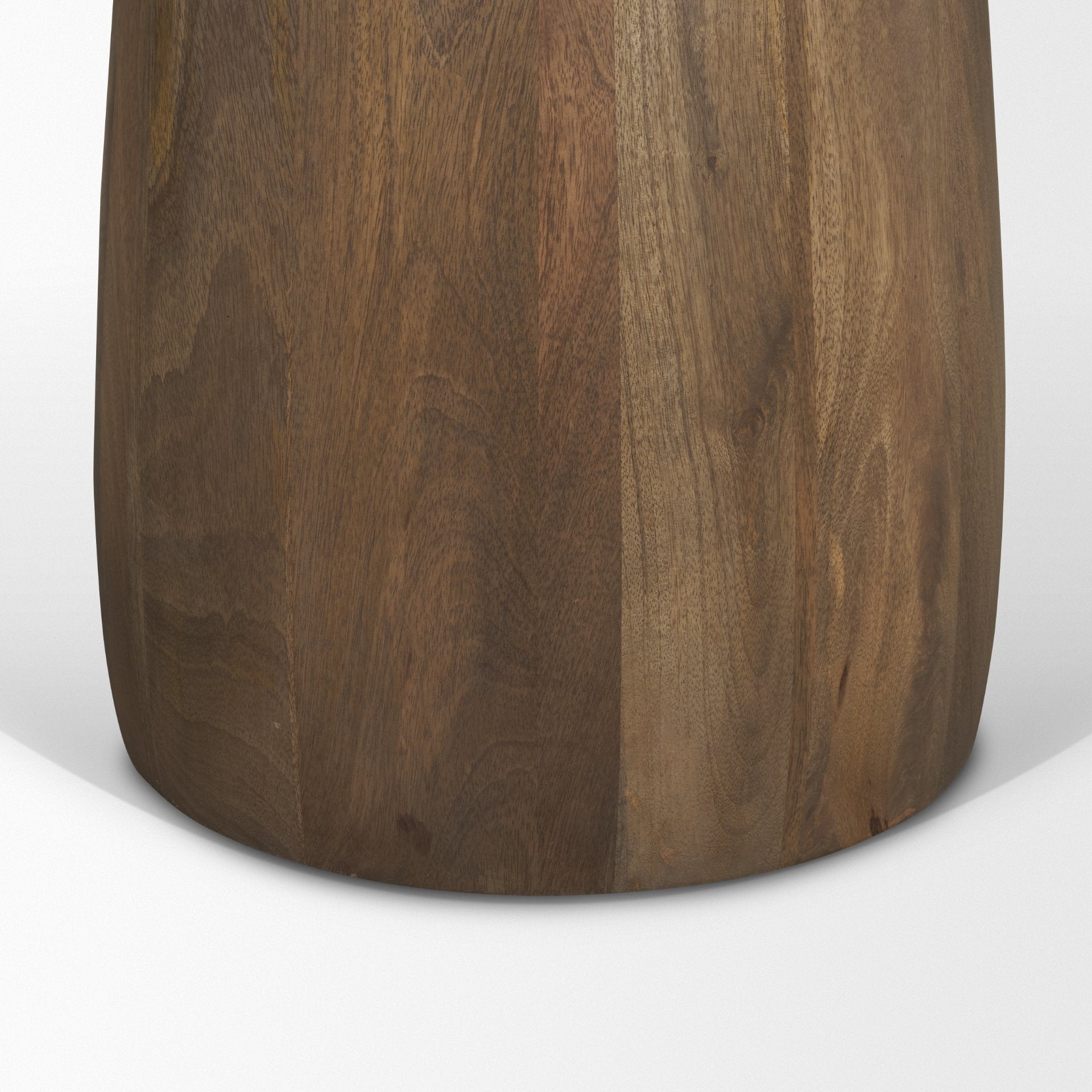 Allyson 32" Round Medium Brown Wood w/ Pink Marble Top Bistro Table - Central Designs