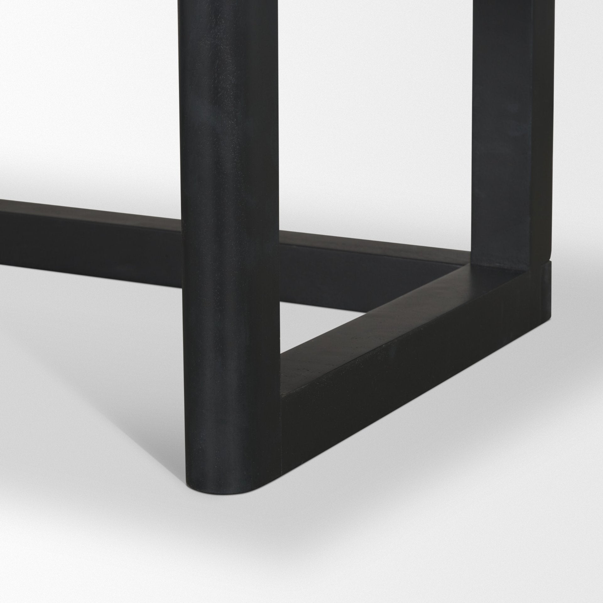 Grier  60" Black Solid Wood W/ Black Cane Office Desk