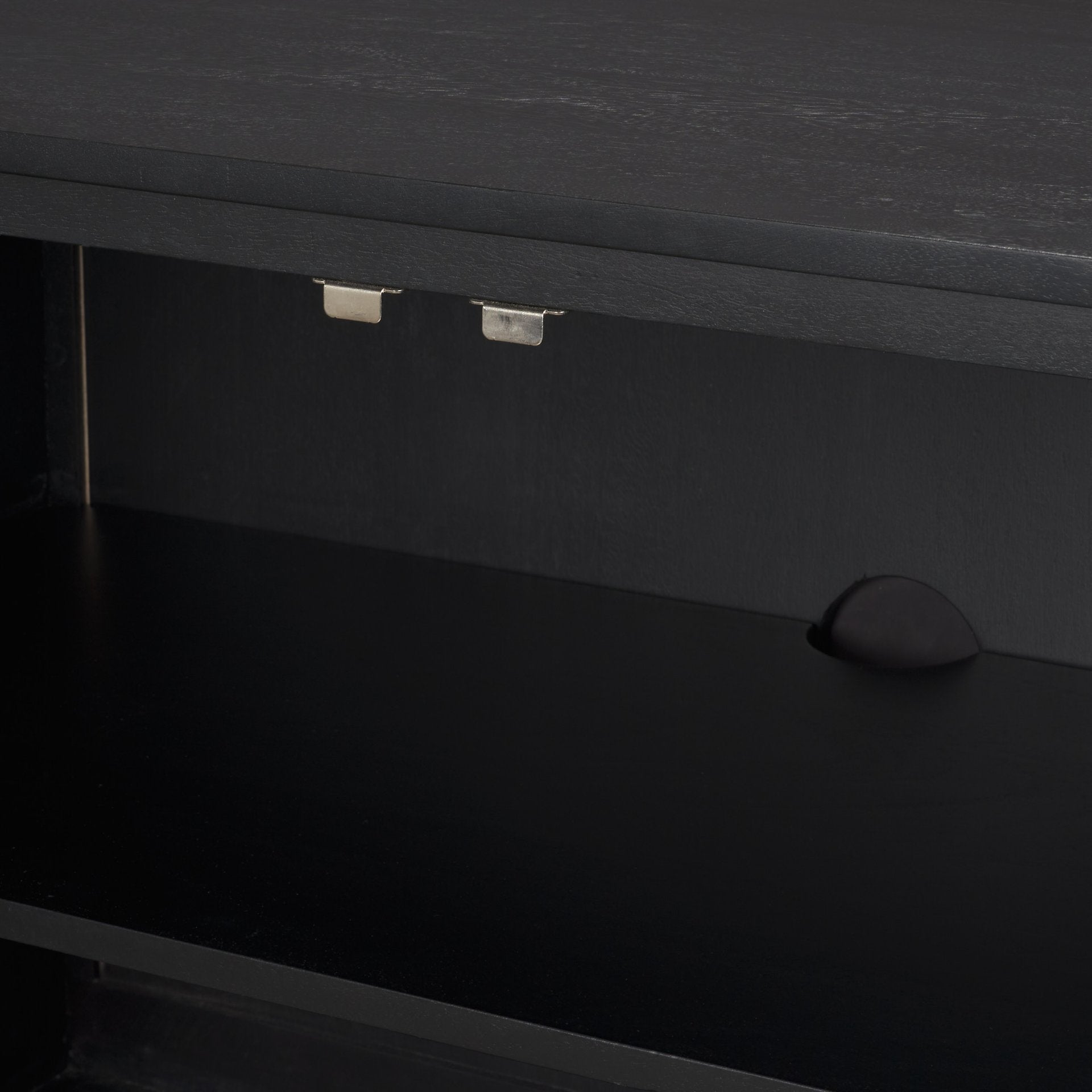 Grier 72" Black Wood W/ Black Cane Sideboard - Central Designs