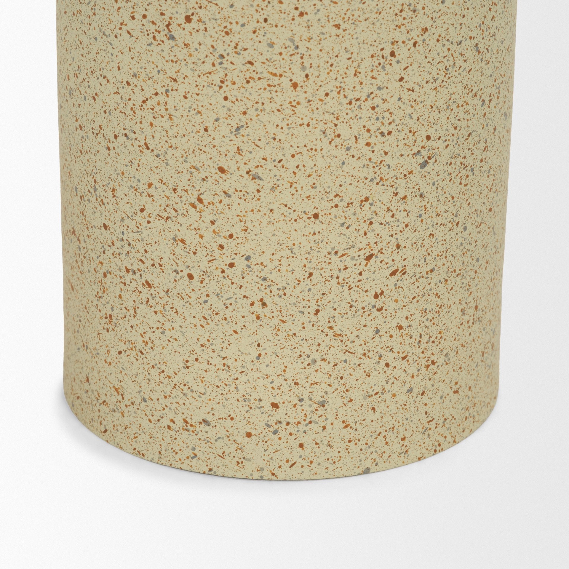 Akira Large Textured Beige Metal Pillar Candle Holder - Central Designs