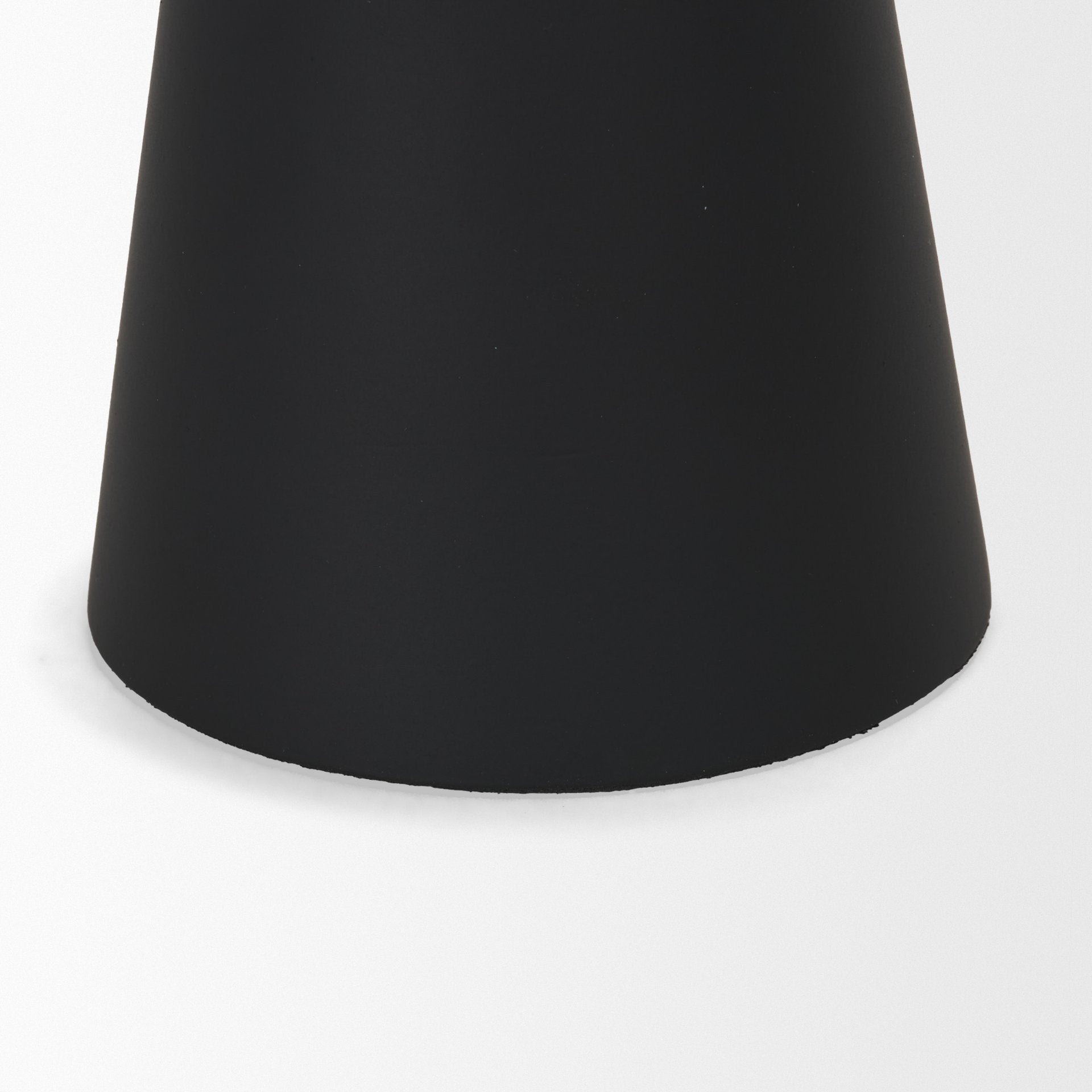 Odilia Small Smooth Matte Black Metal Geometric Pillar Candle Holder - Central Designs